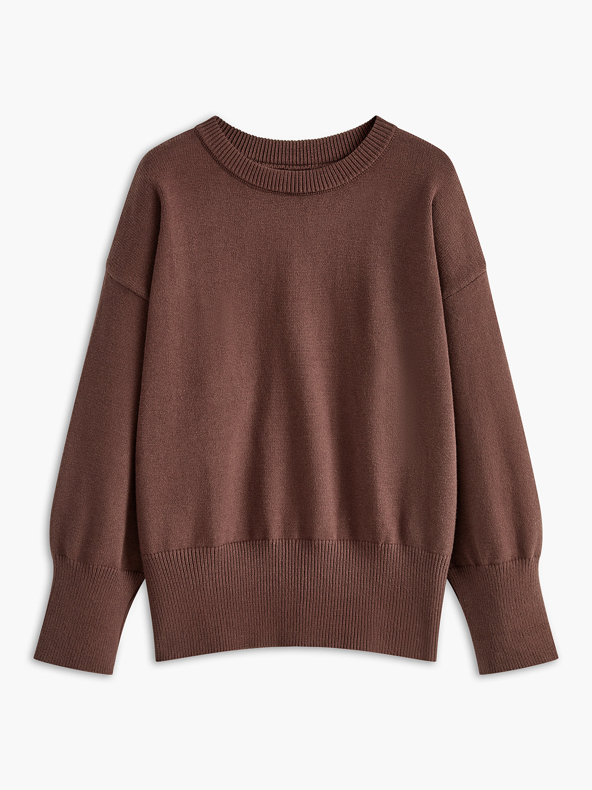 Minimalist Plain Shift Sweater-Chicvia