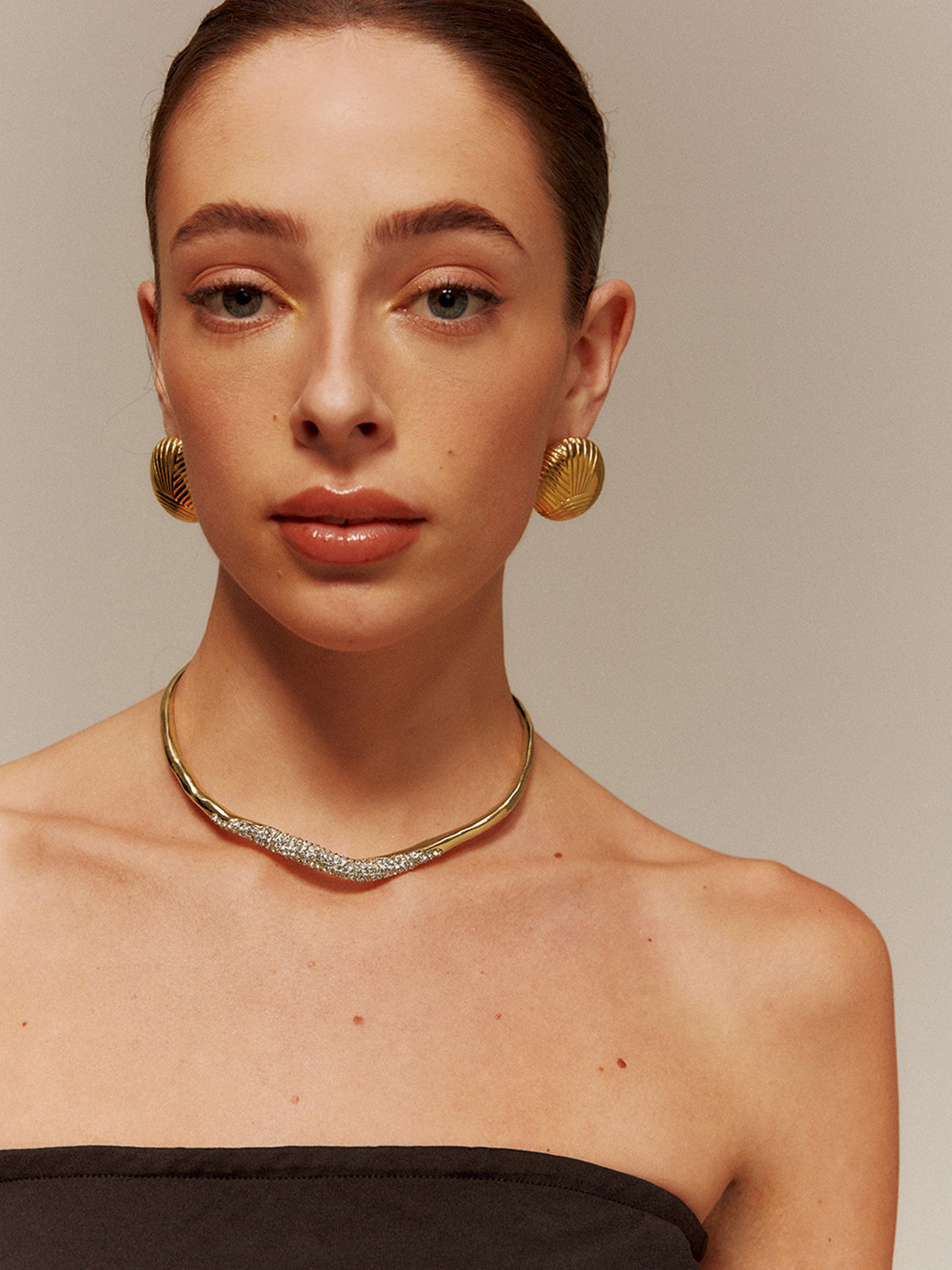 Irregular Ziron Choker Necklace-Chicvia