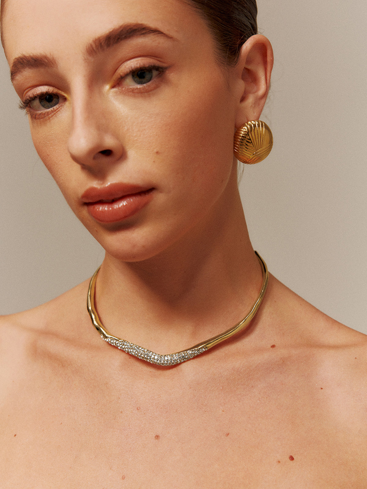 Irregular Ziron Choker Necklace-Chicvia