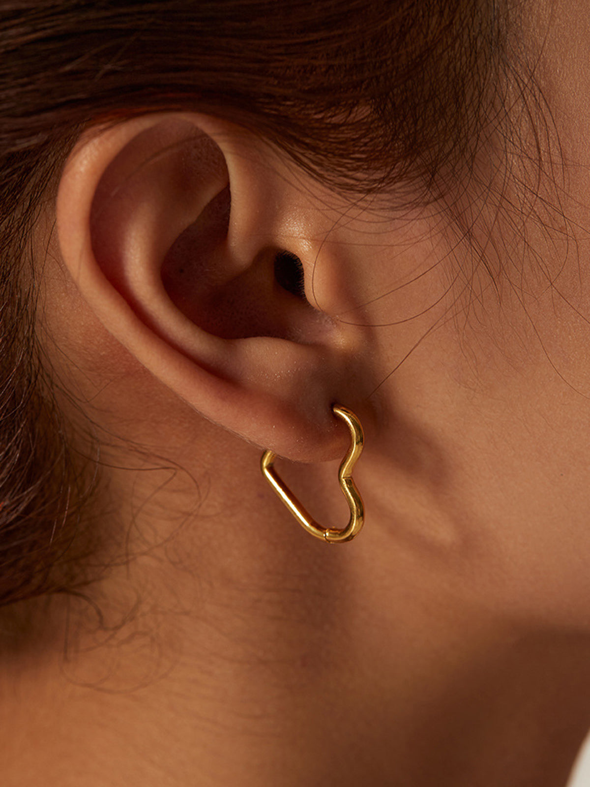 Heart Stud Earrings-Chicvia