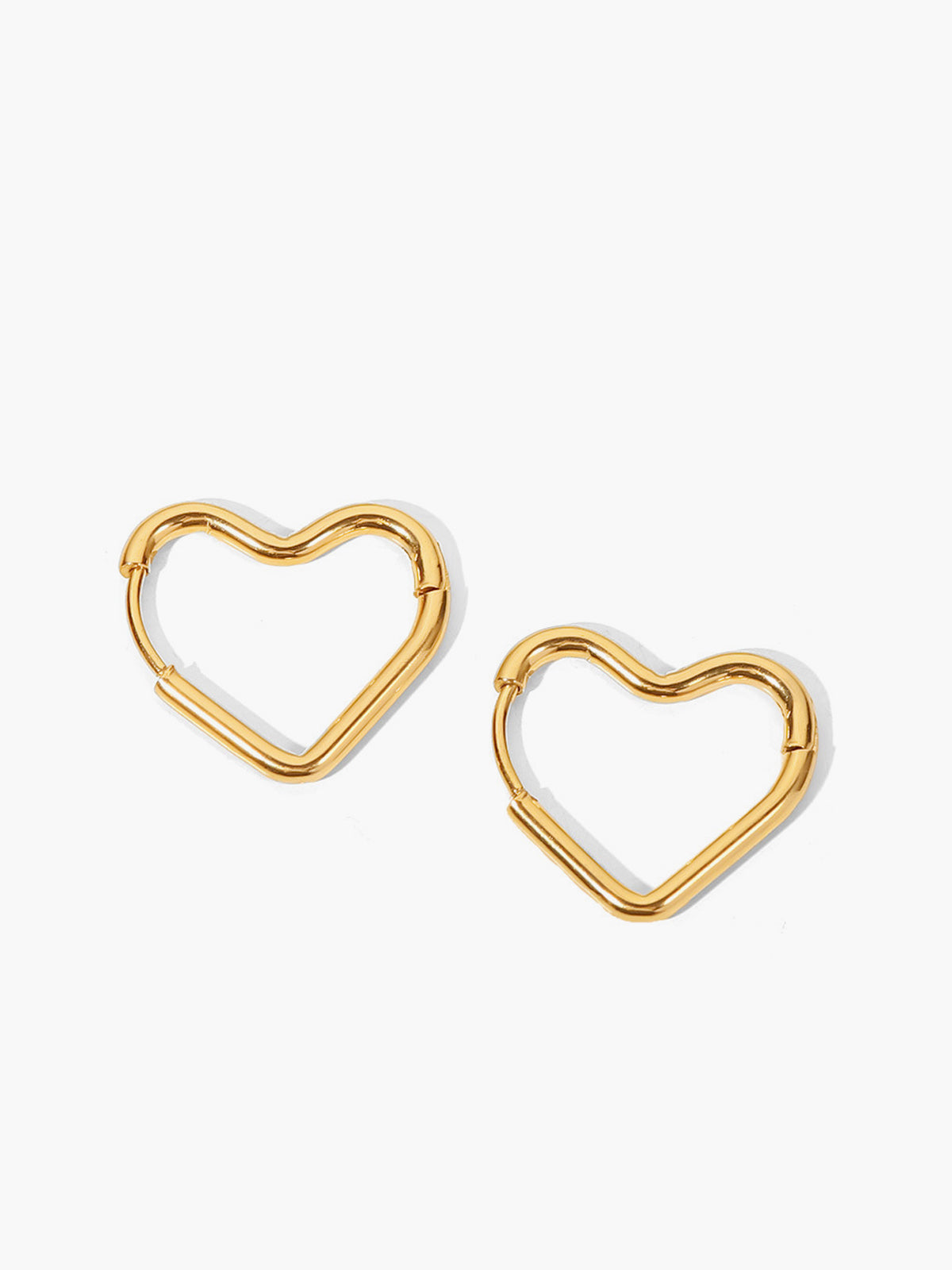 Heart Stud Earrings-Chicvia