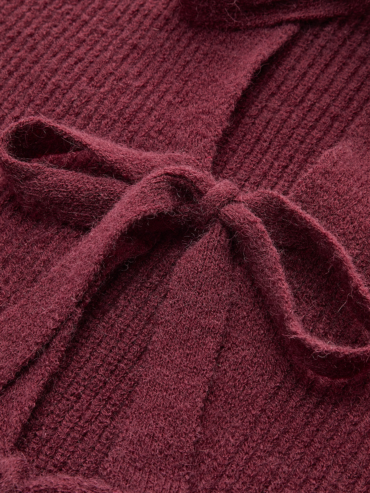 Lace Up Bow Cardigan-Chicvia