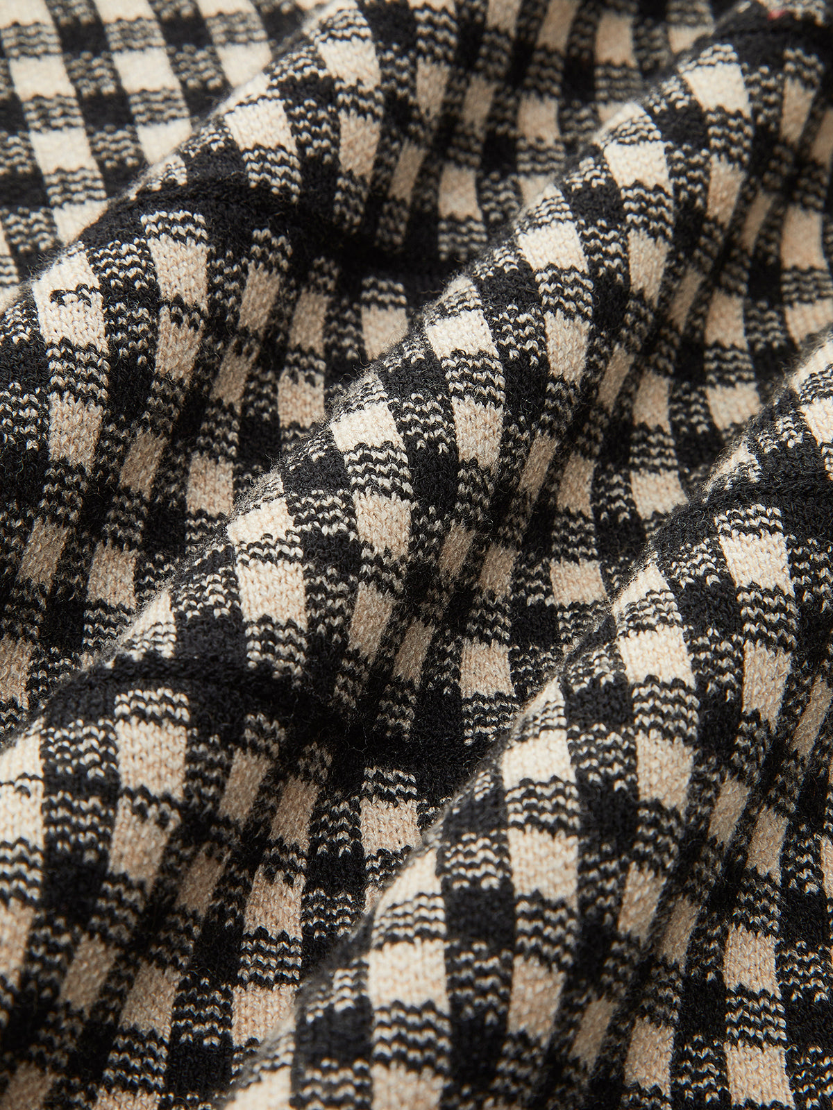 Belted Plaid Panel Sweater Dress-Chicvia