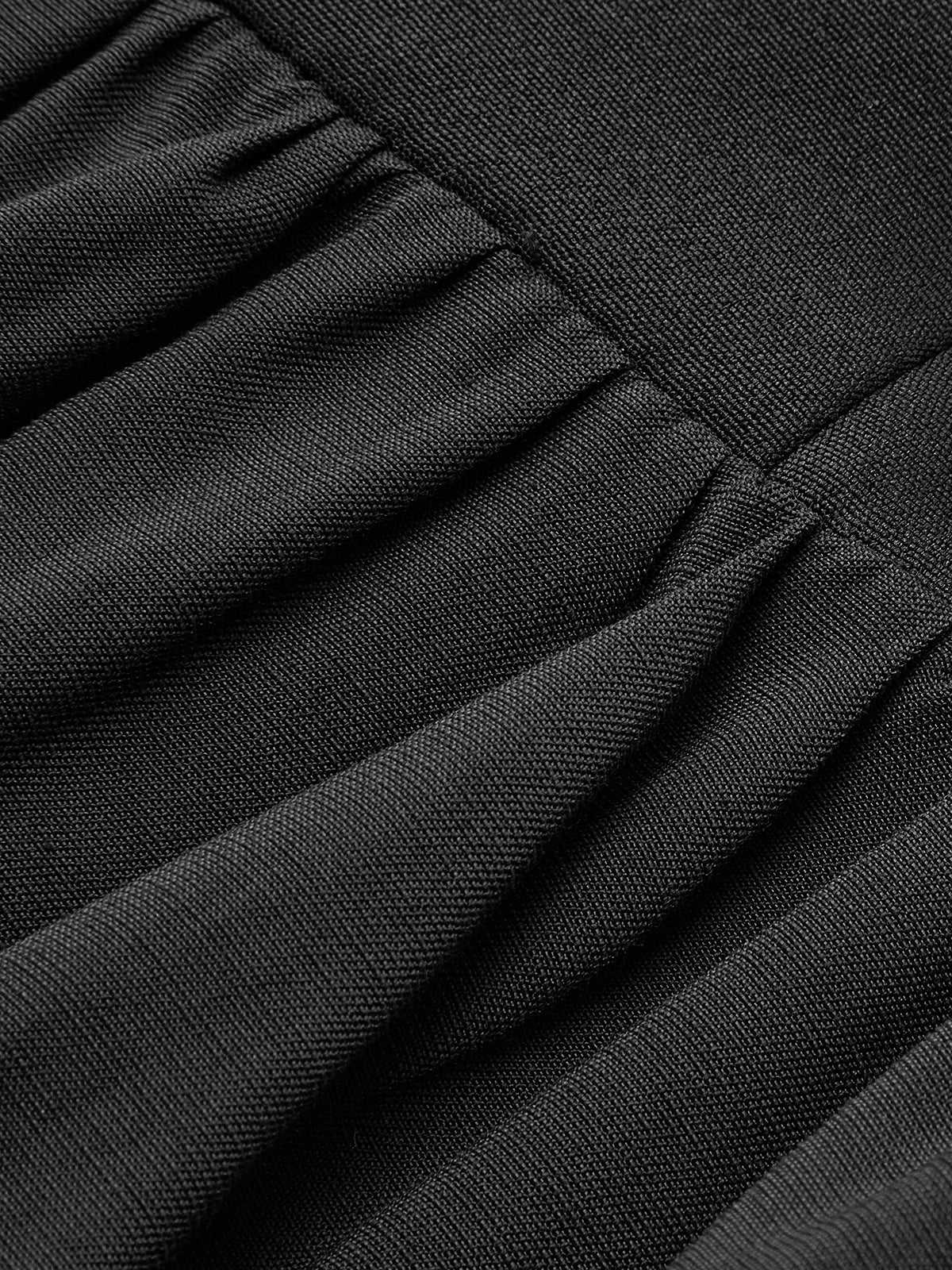 Bud Waist Pleated Panel Mini Skirt-Chicvia