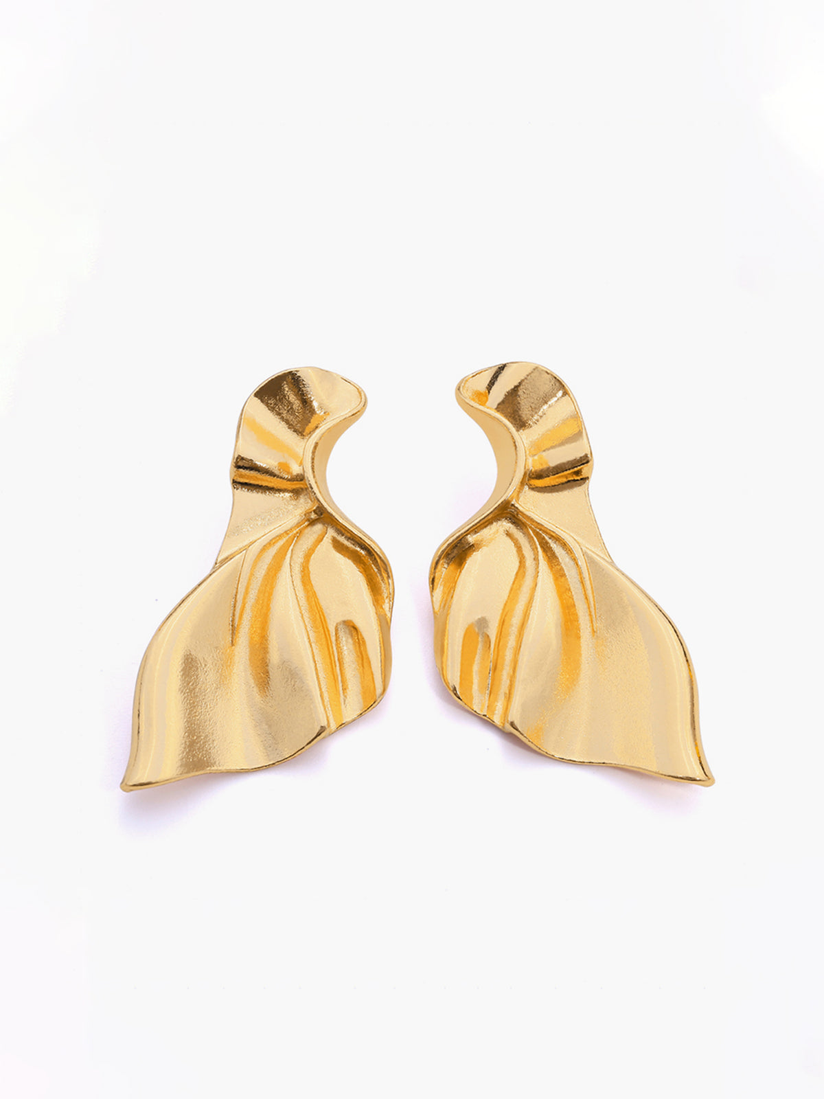 Mermaid Tail Ruched Earrings-Chicvia