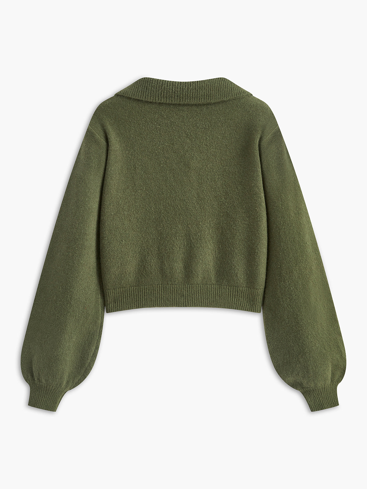 Button Down Lapel Short Cardigan-Chicvia