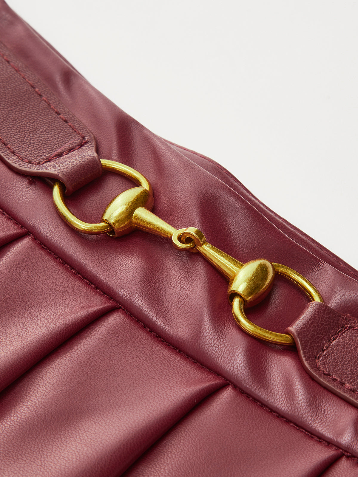 High-Waist Metal-Detail Asymmetrical Pleated Skirt-Chicvia