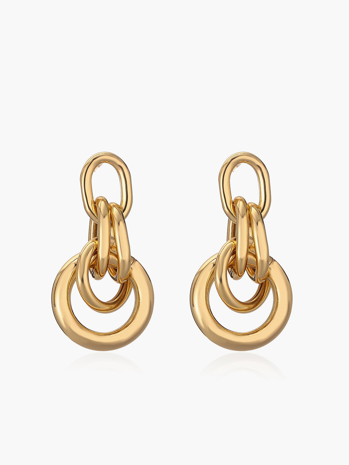 Knot Chunky Hoop Earrings-Chicvia