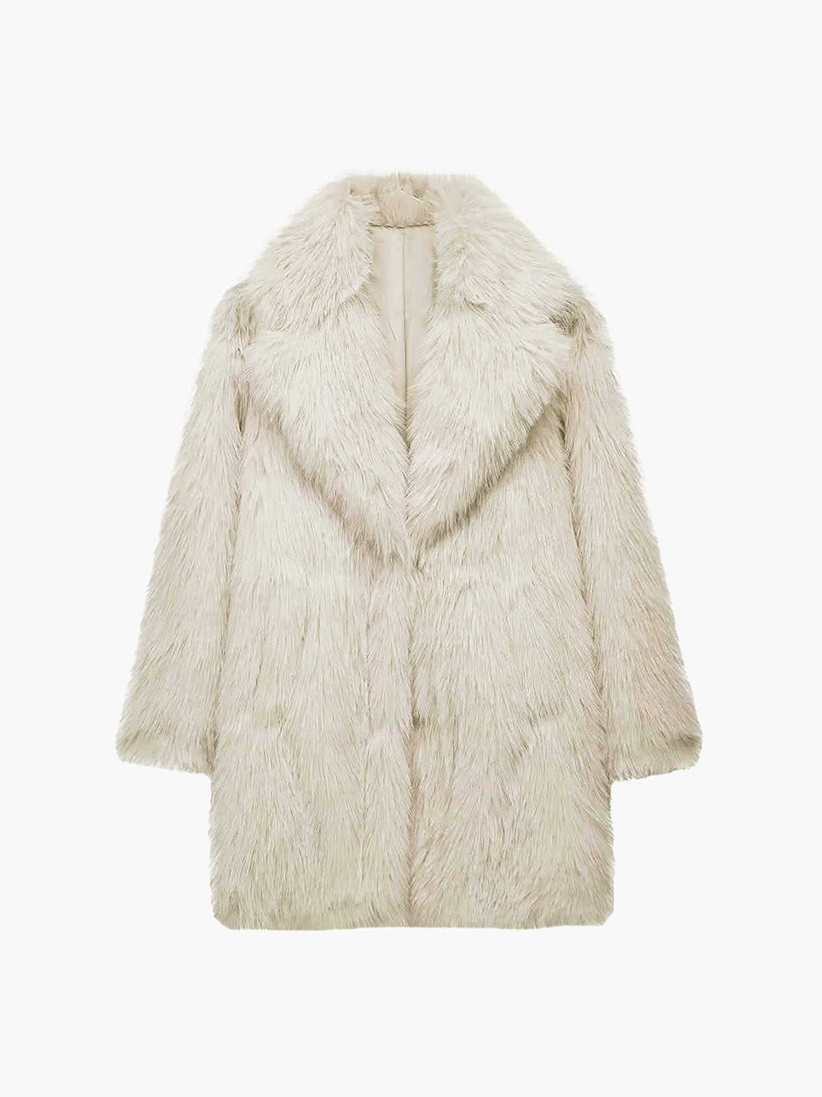 Oversized Fuzzy Women Faux Fur Coat-Chicvia