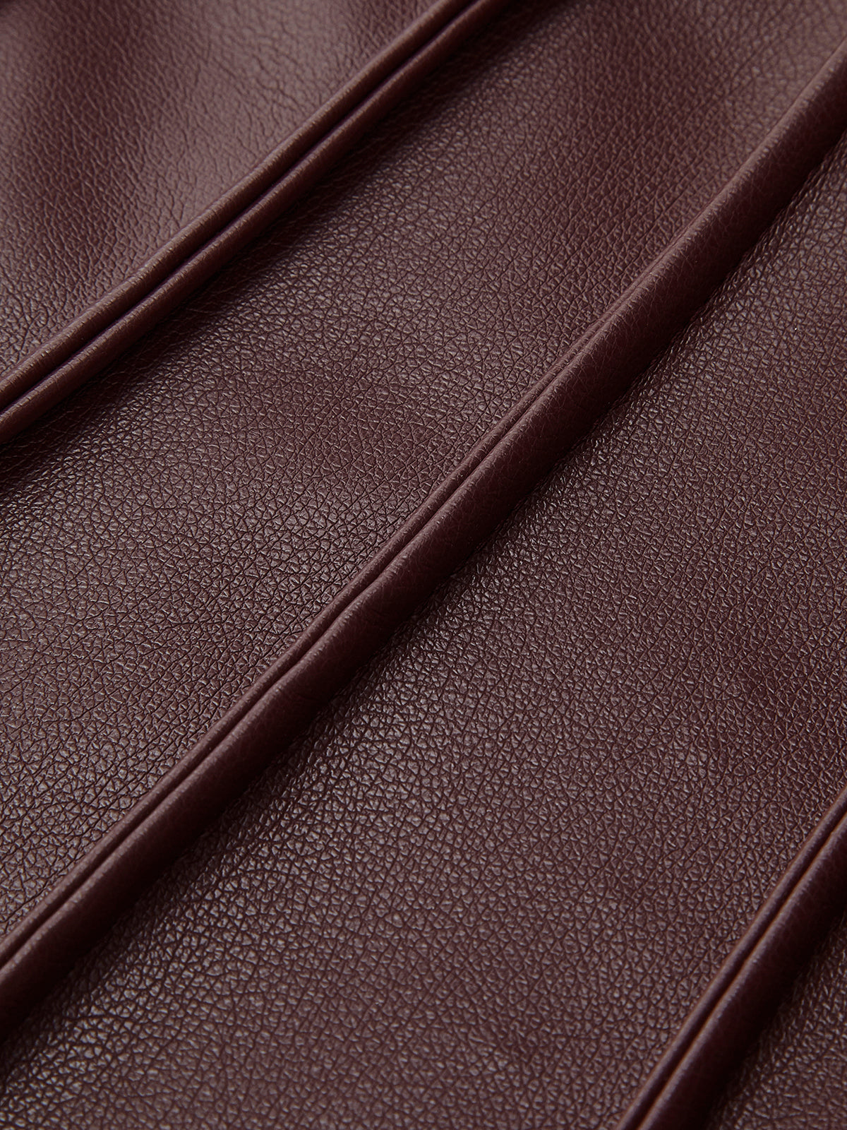 Faux Leather Pleated Midi Skirt-Chicvia