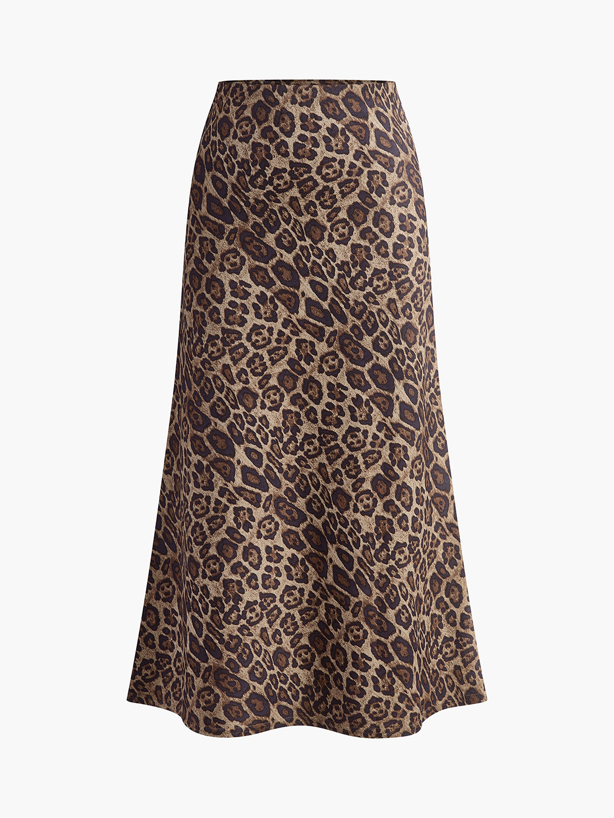Mid-Waist Leopard Printed Skirt-Chicvia