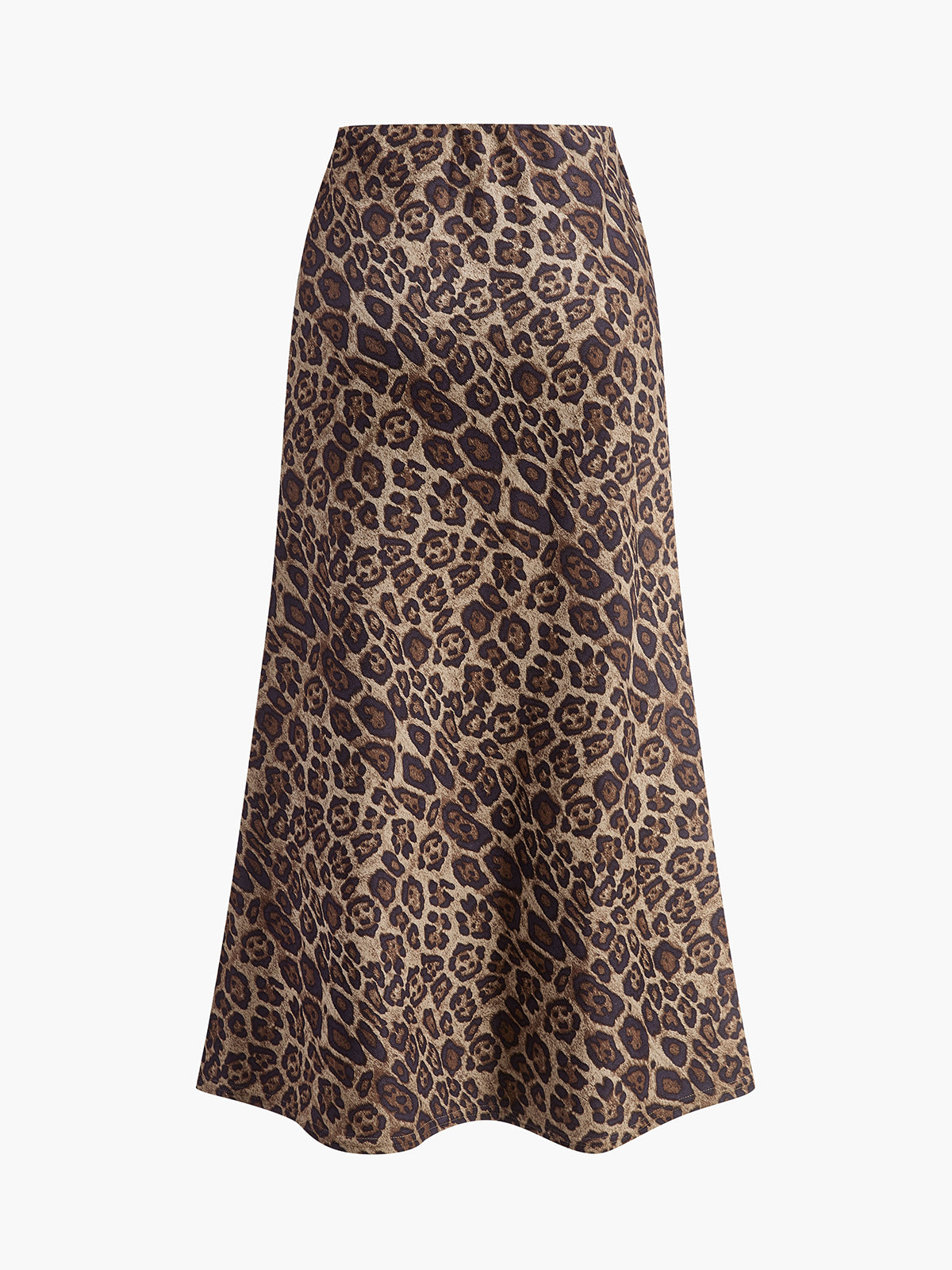 Mid-Waist Leopard Printed Skirt-Chicvia