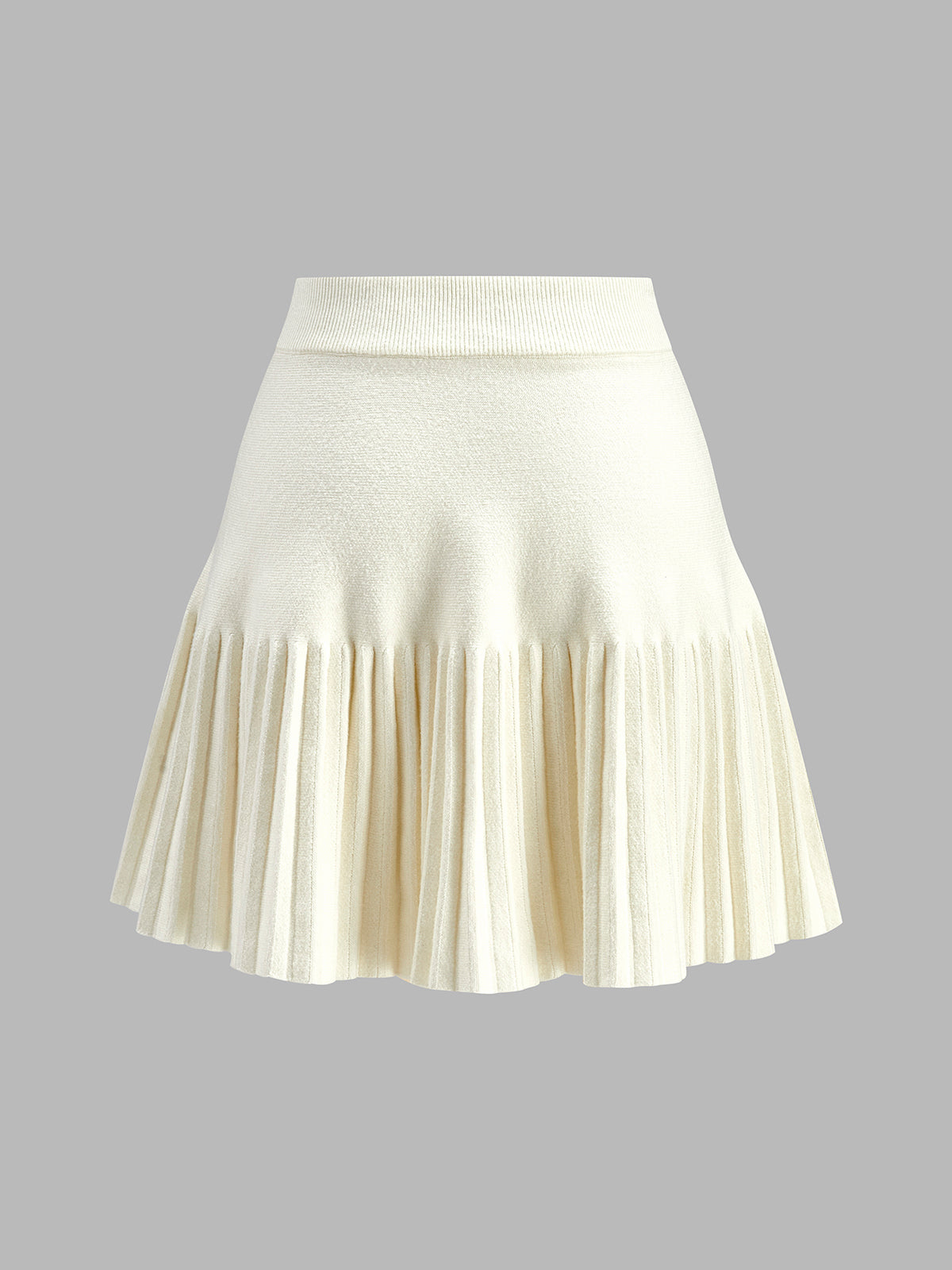 Elegant Umbrella-Shape Knit Skirt-Chicvia
