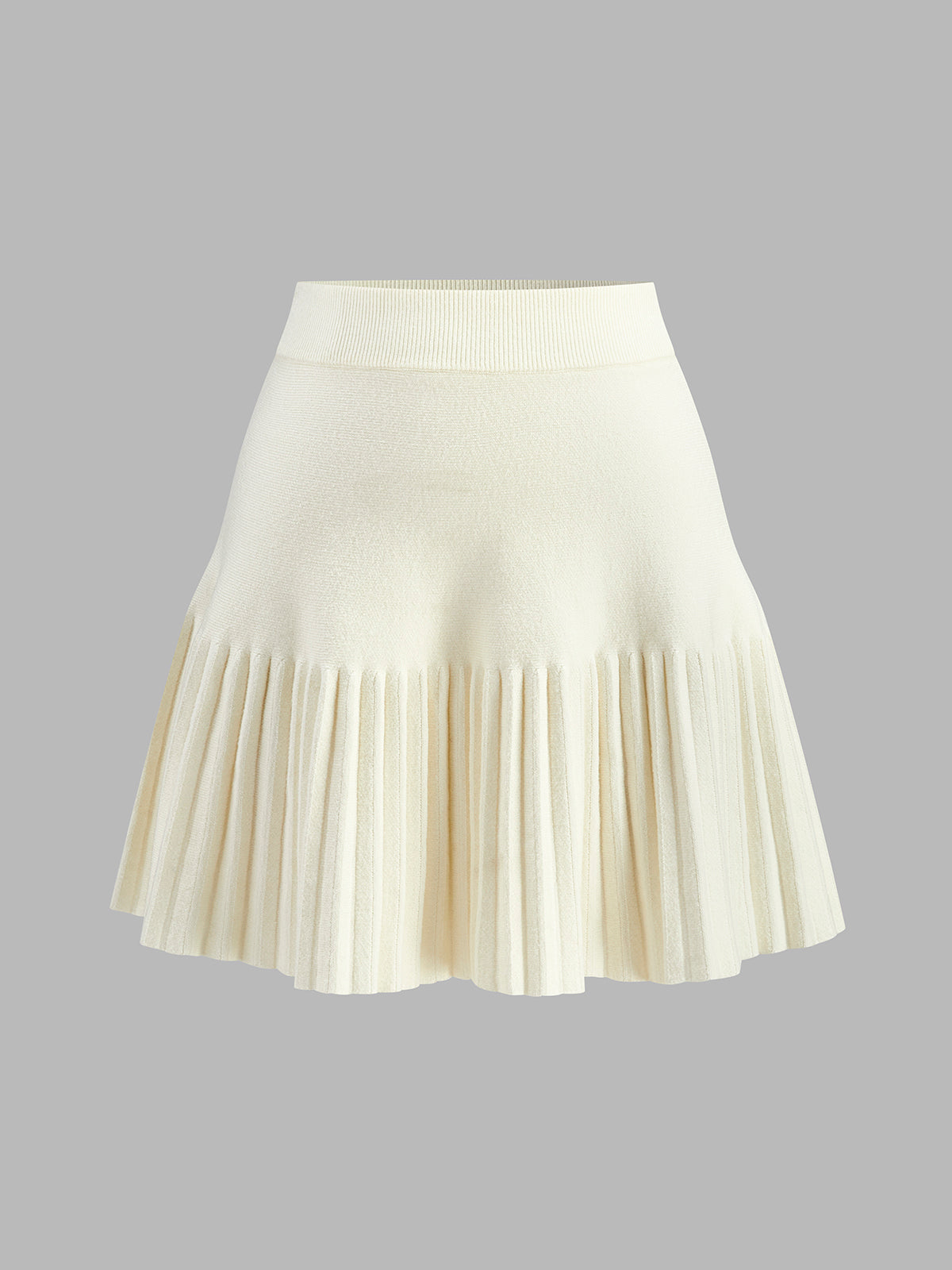 Elegant Umbrella-Shape Knit Skirt-Chicvia