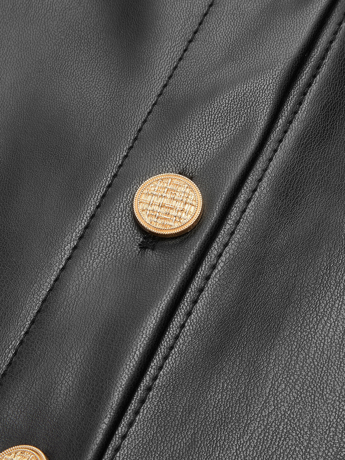 Faux Leather Sleeveless Belted Dress-Chicvia