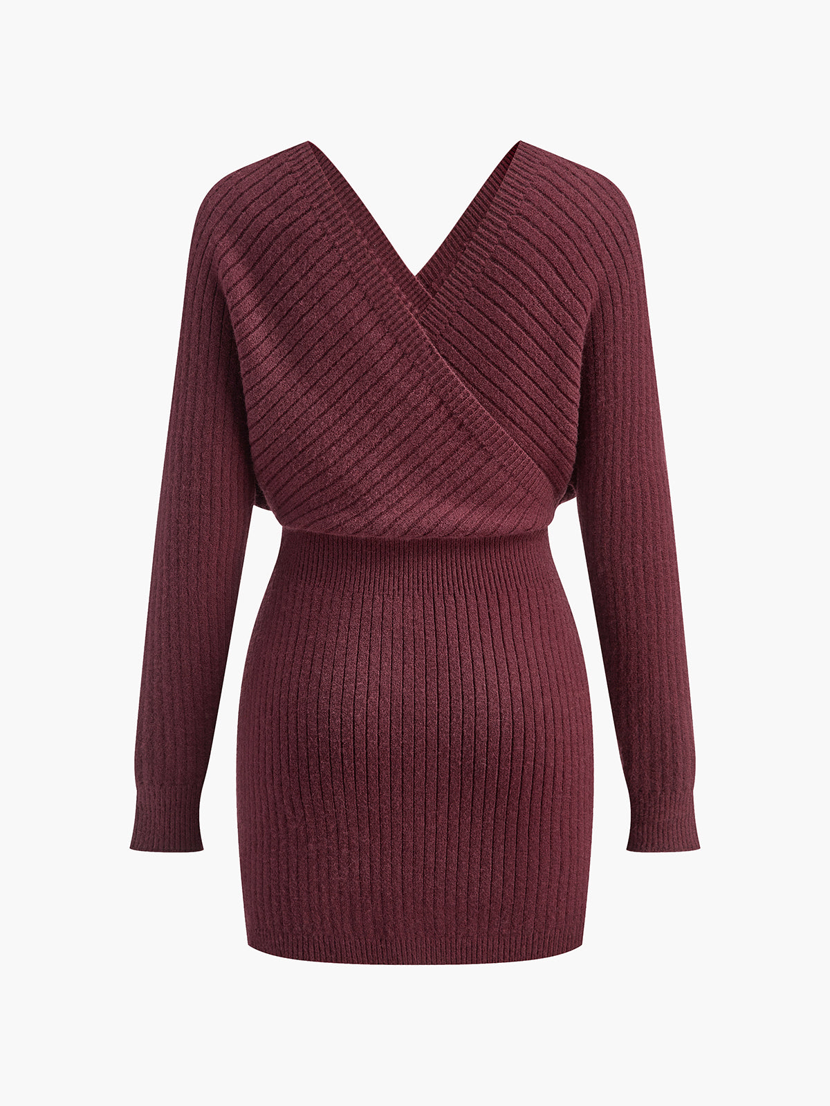 Criss Cross Cinched Sweater Dress-Chicvia