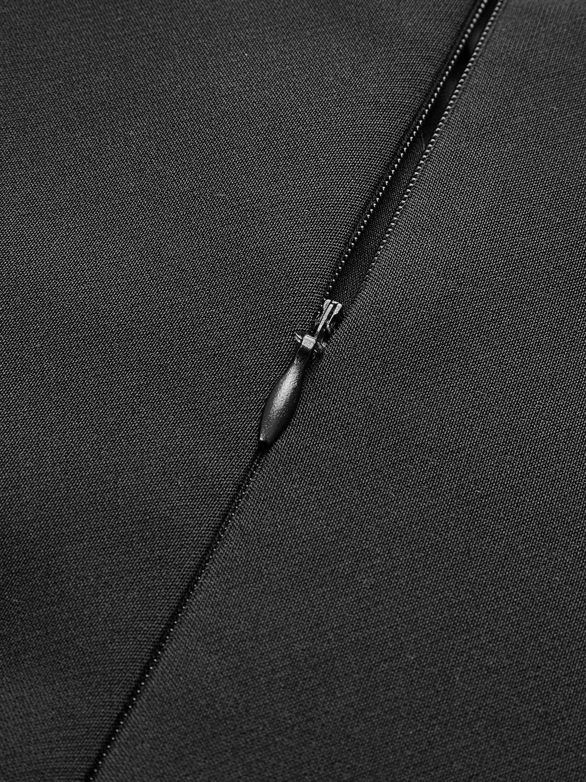 Color Block Off-Shoulder Bell Sleeve Dress-Chicvia