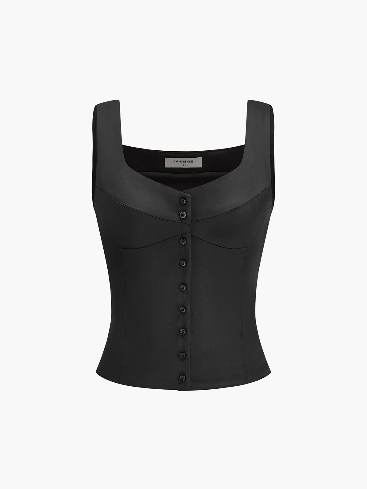 Casual Button-Front Strappy Top-Chicvia