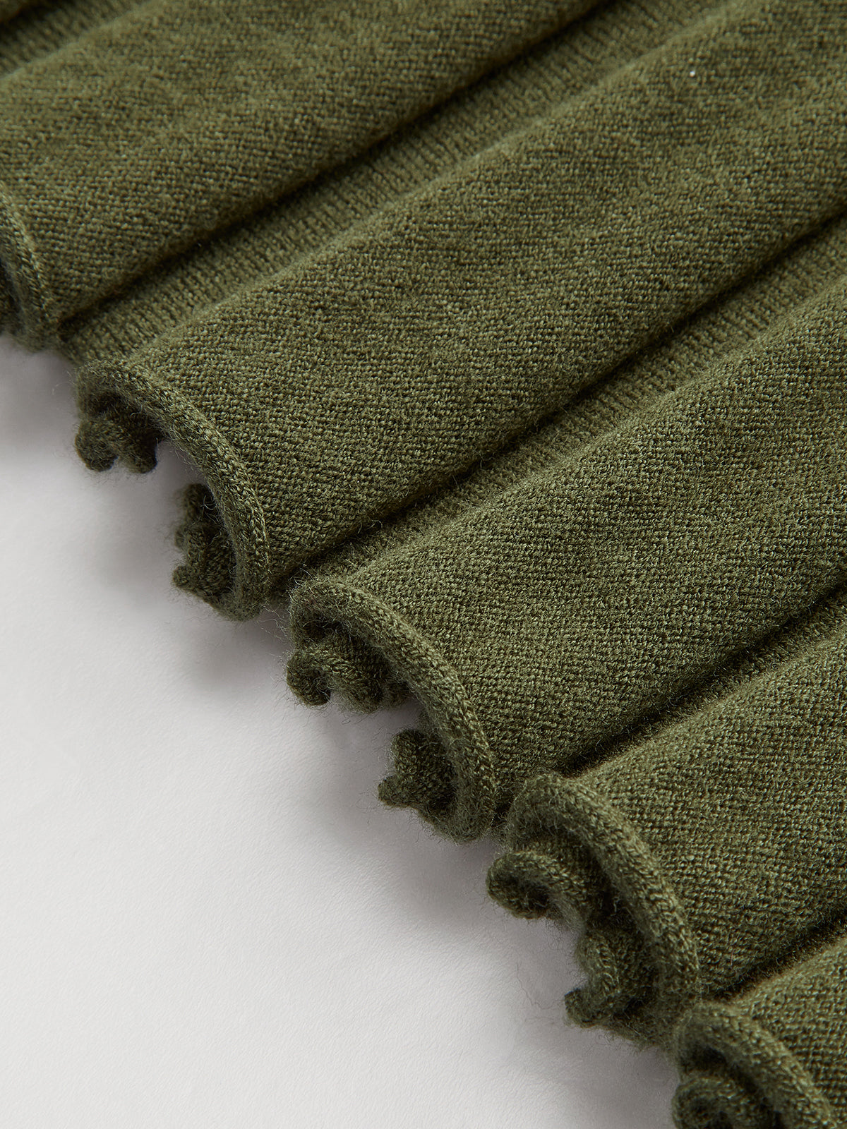 Lettuce Trim Pleated Sweater Skirt-Chicvia