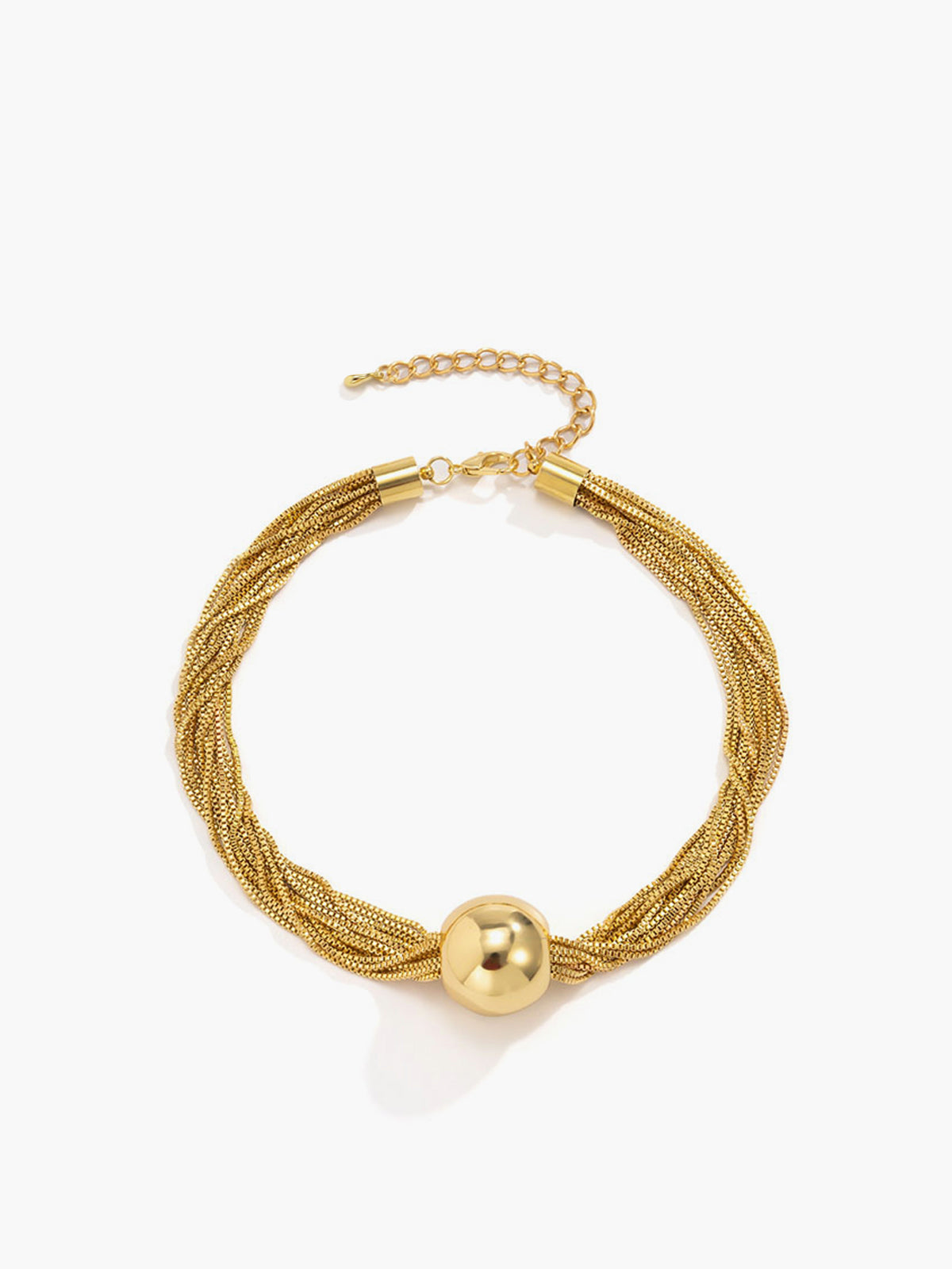 Multi-Chain Glossy Ball Choker-Chicvia