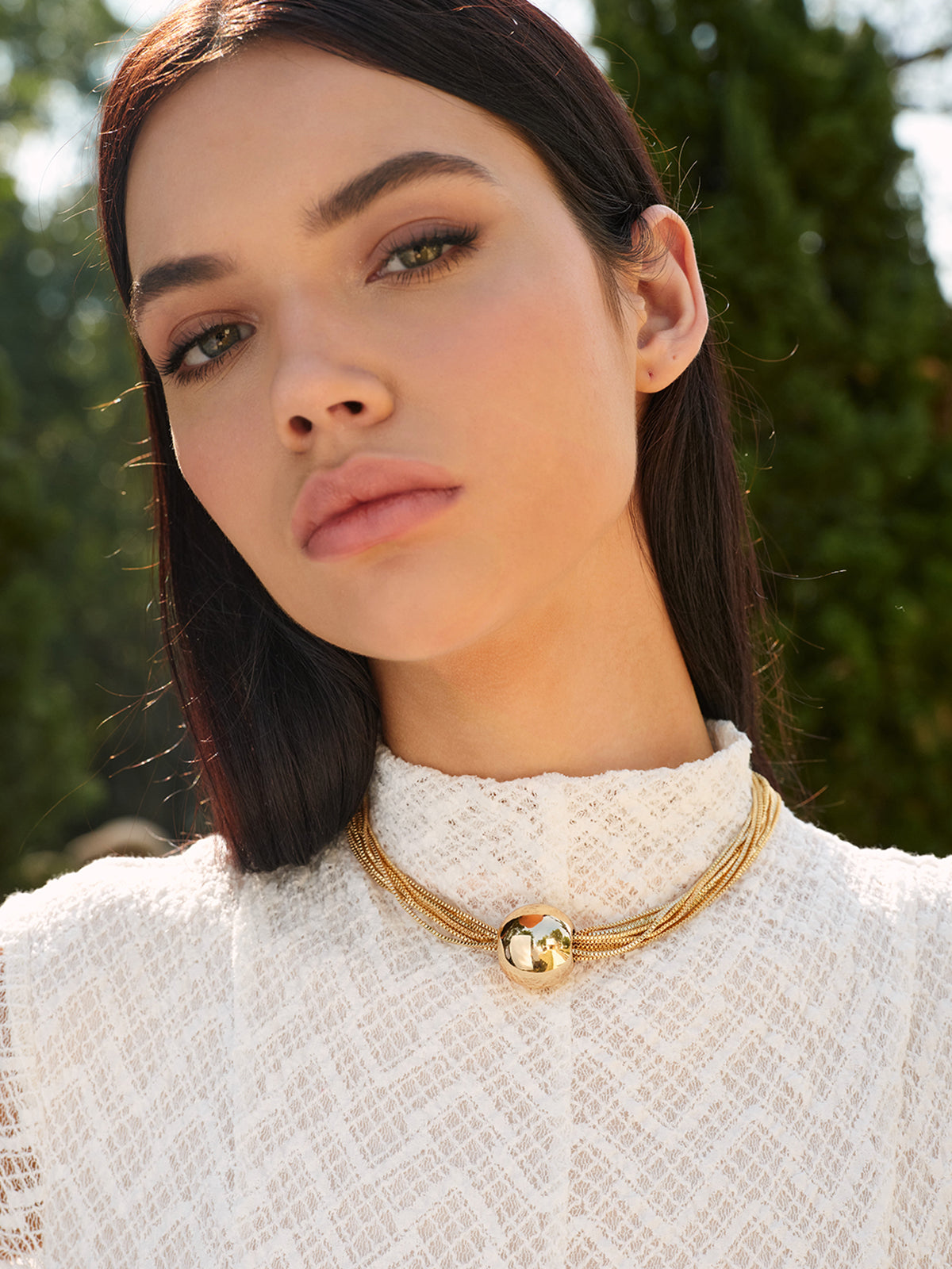 Multi-Chain Glossy Ball Choker-Chicvia