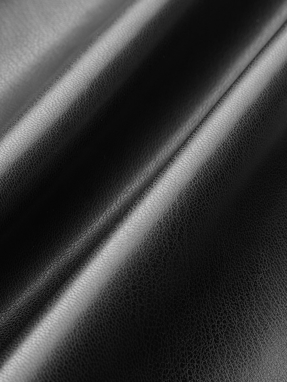 Faux Leather Slit Midi Skirt-Chicvia