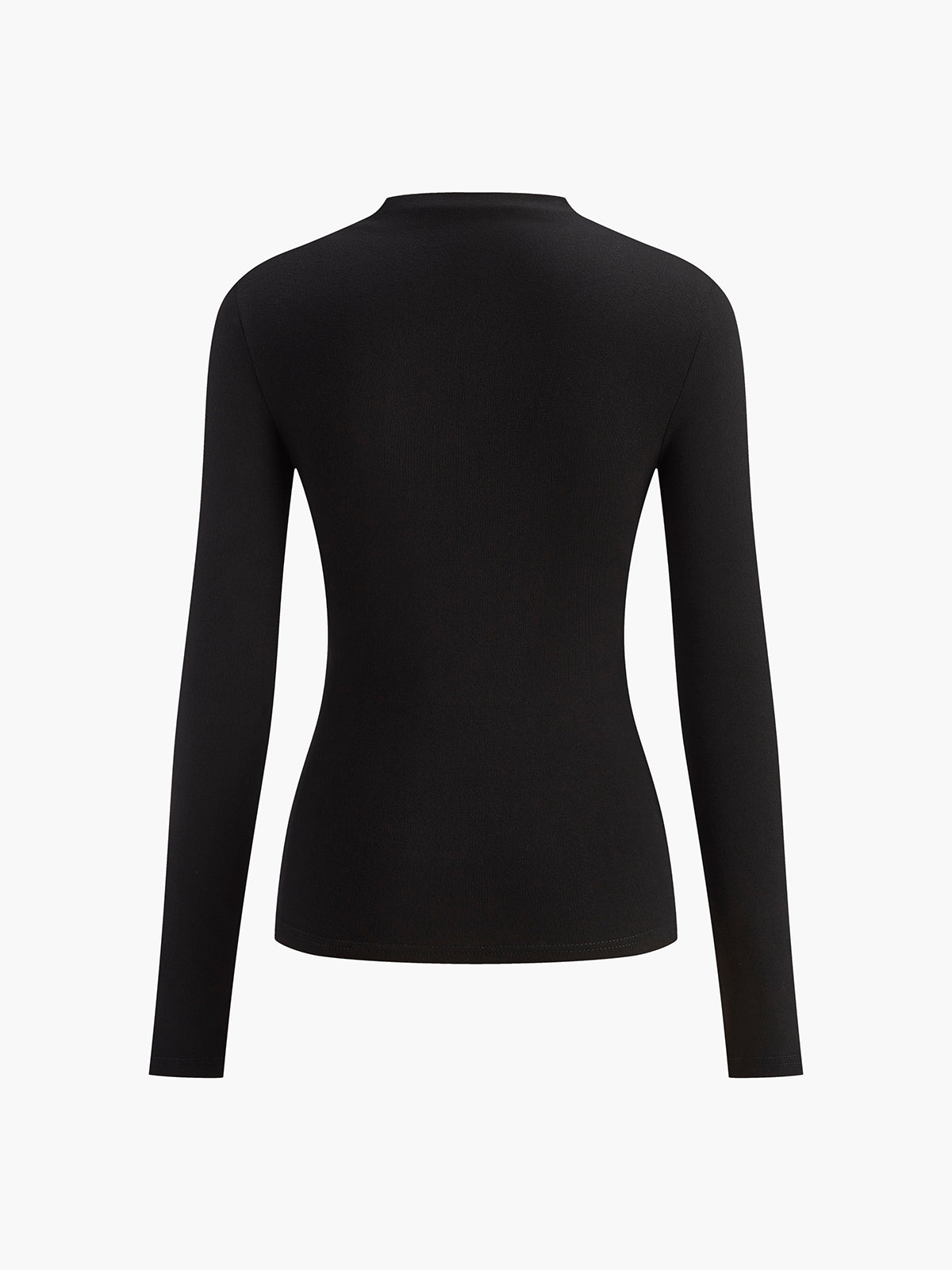 Color Block Long Sleeve T-Shirt-Chicvia