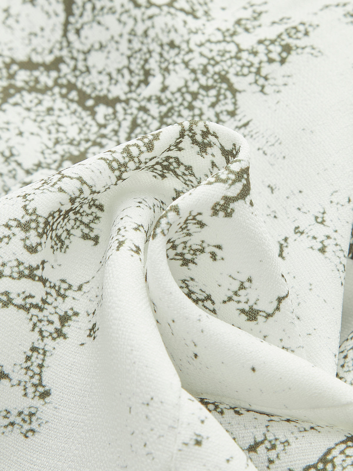 Drawstring Front Floral Puff Sleeve Dress-Chicvia