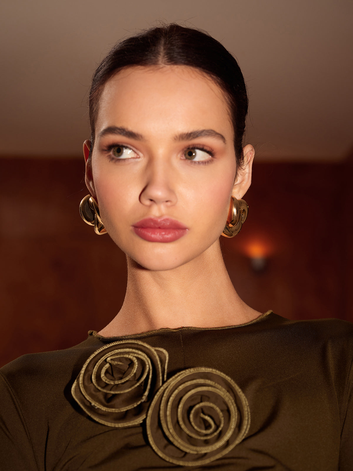 Knotted Gold Ear Cuff-Chicvia