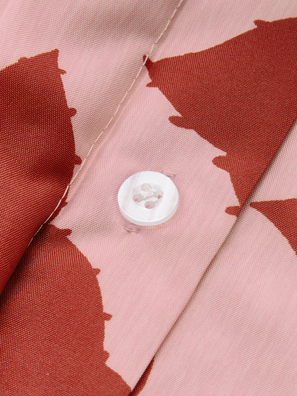 Floral Print Shirt Jumpsuit-Chicvia