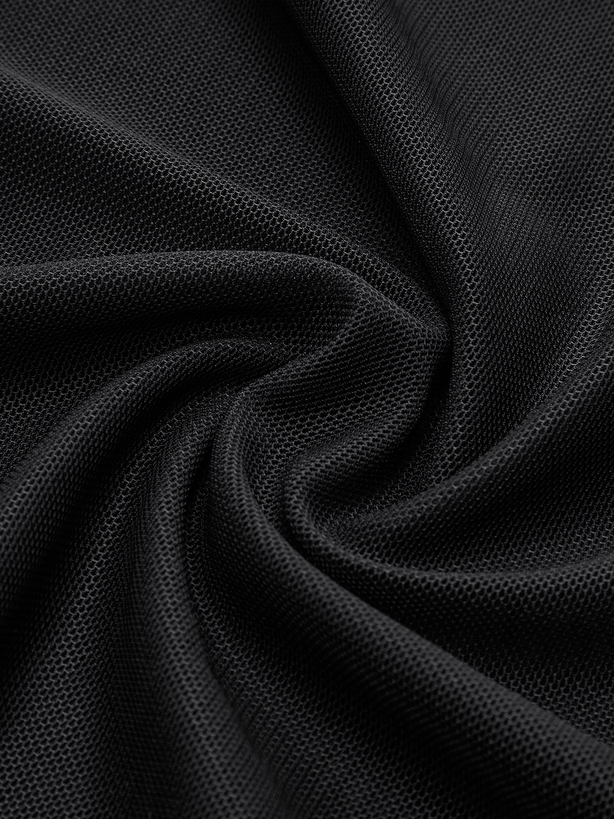 Mock Neck Printed Mesh Dress-Chicvia