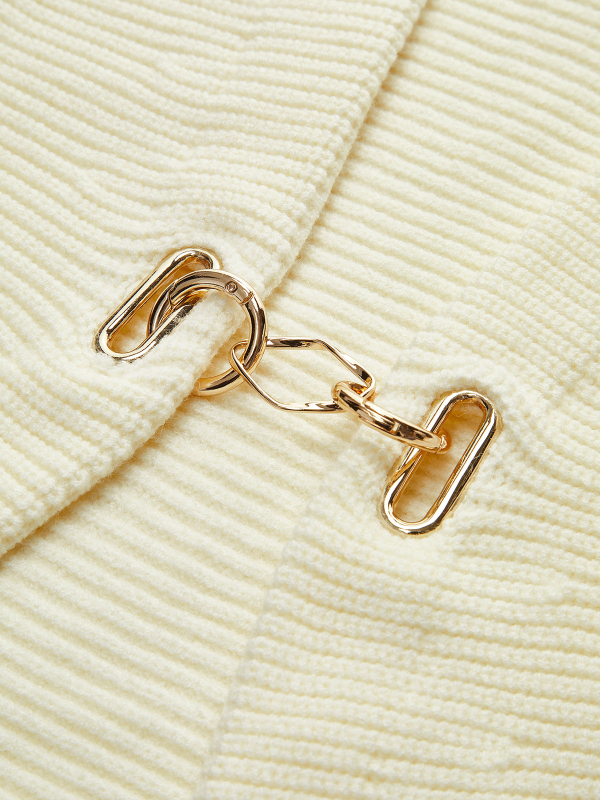 Leg-Of-Mutton Sleeve Metal Cardigan-Chicvia