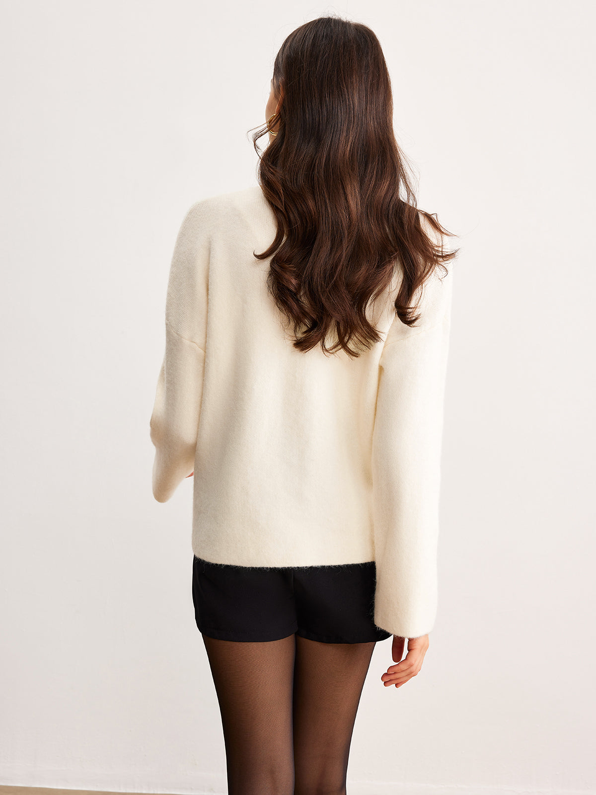 Minimalist Button Split Cardigan-Chicvia
