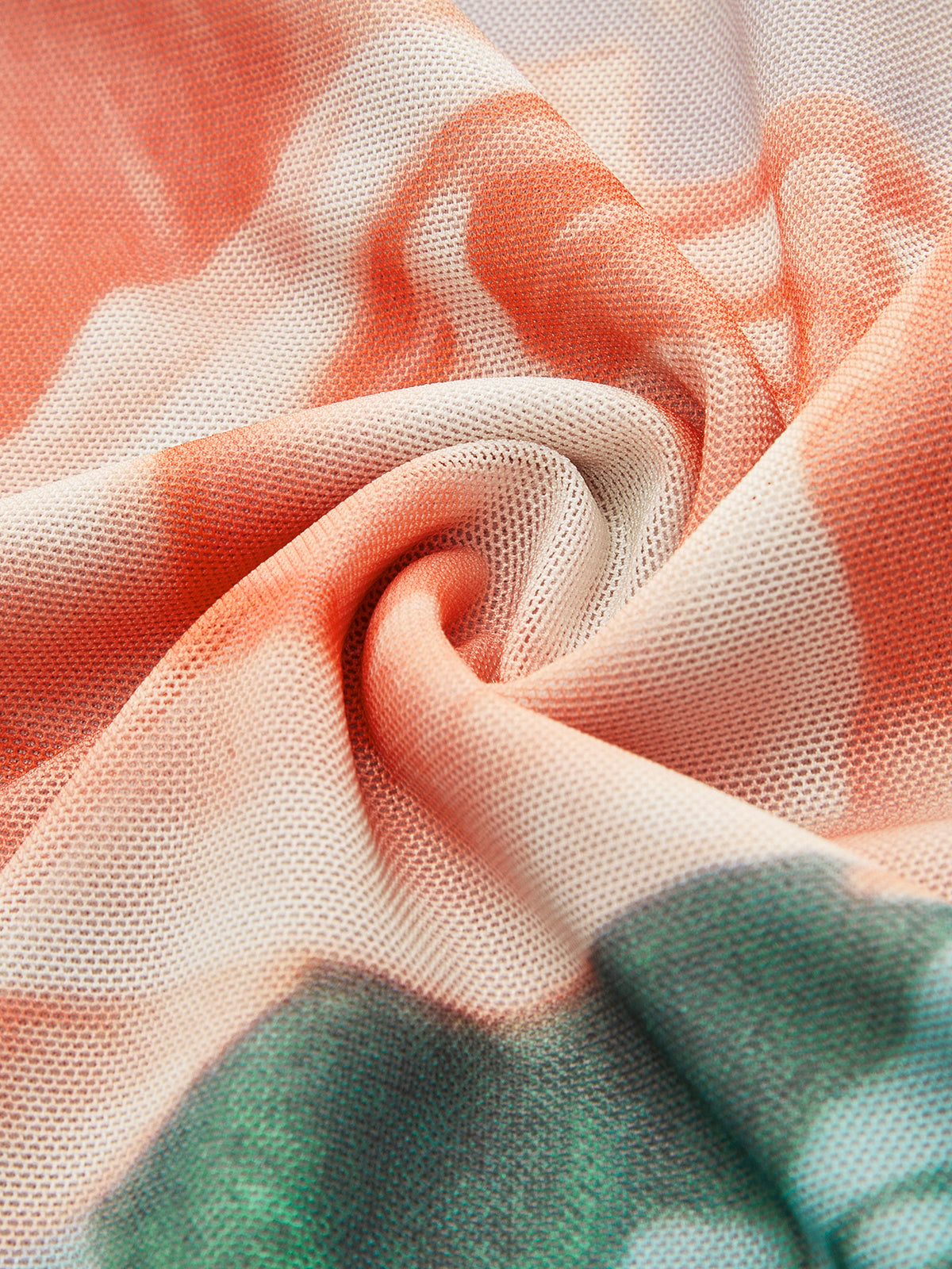 Floral Print Mesh Dress-Chicvia