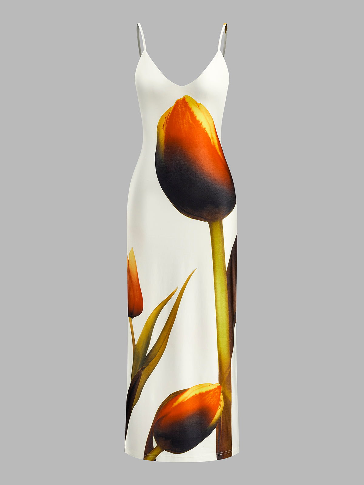 Floral Print Cami Dress-Chicvia