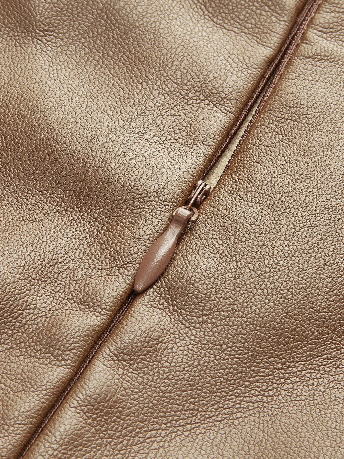 Faux Leather Pleated Skirt With Belt-Chicvia