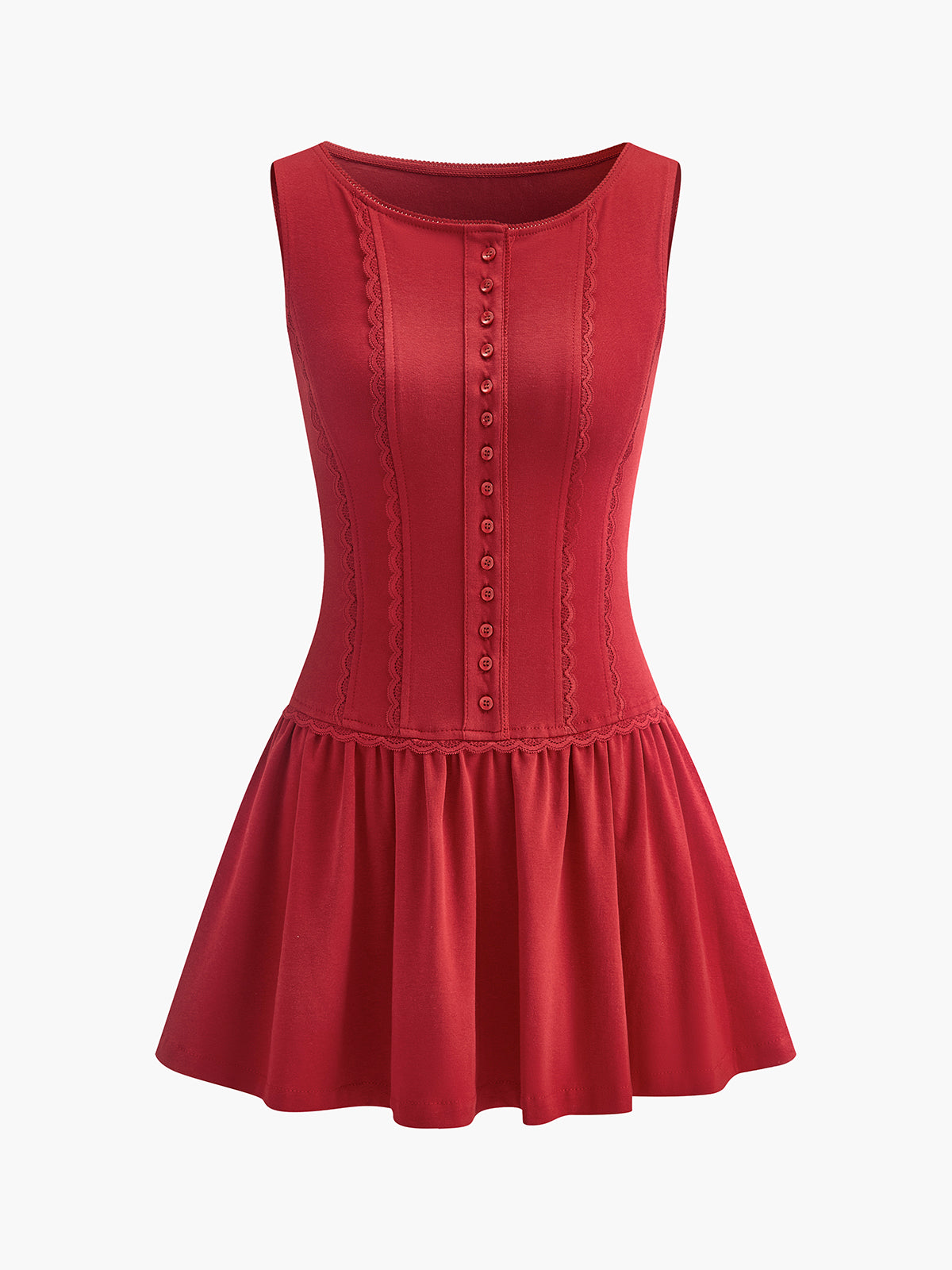 Button-Up Floral Pattern Pleated Dress-Chicvia