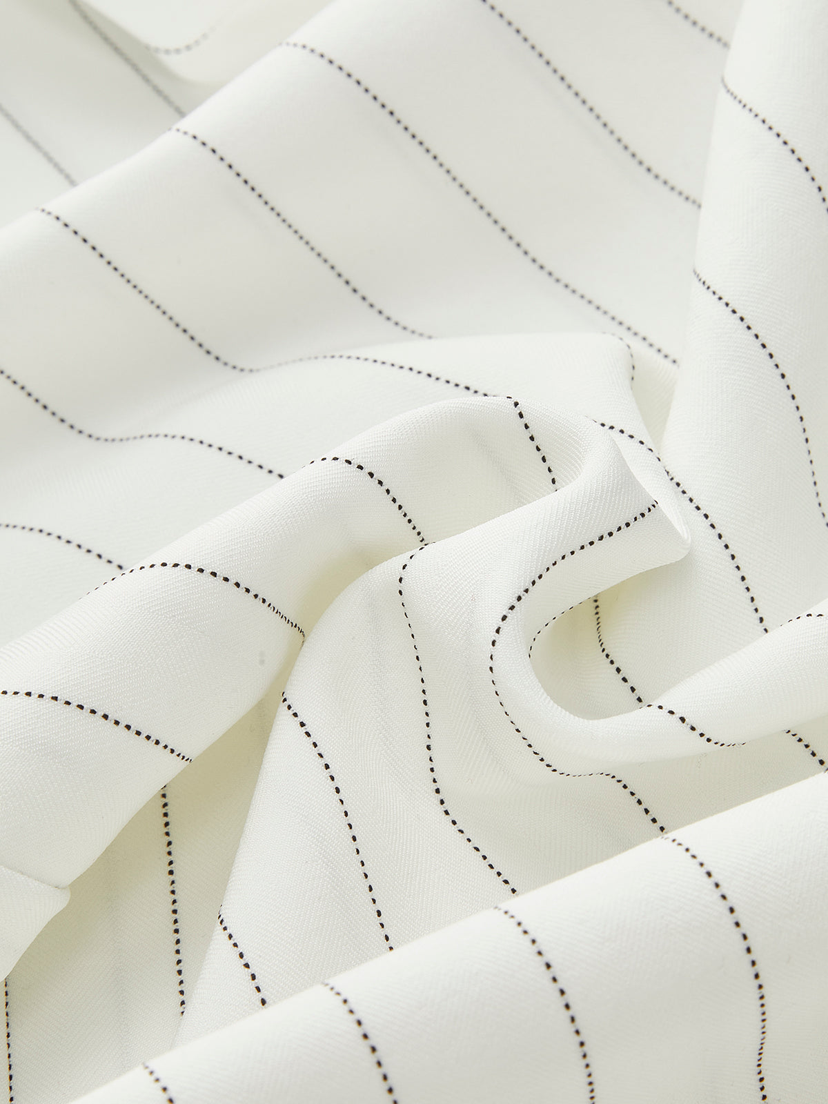 Pinstriped Contrast Trim Wide-Leg Pants-Chicvia