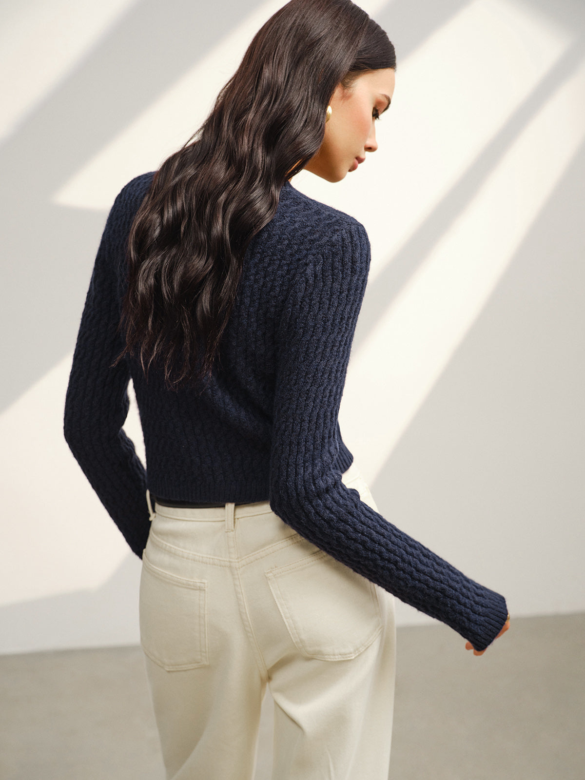 Button Down Petite Cardigan-Chicvia