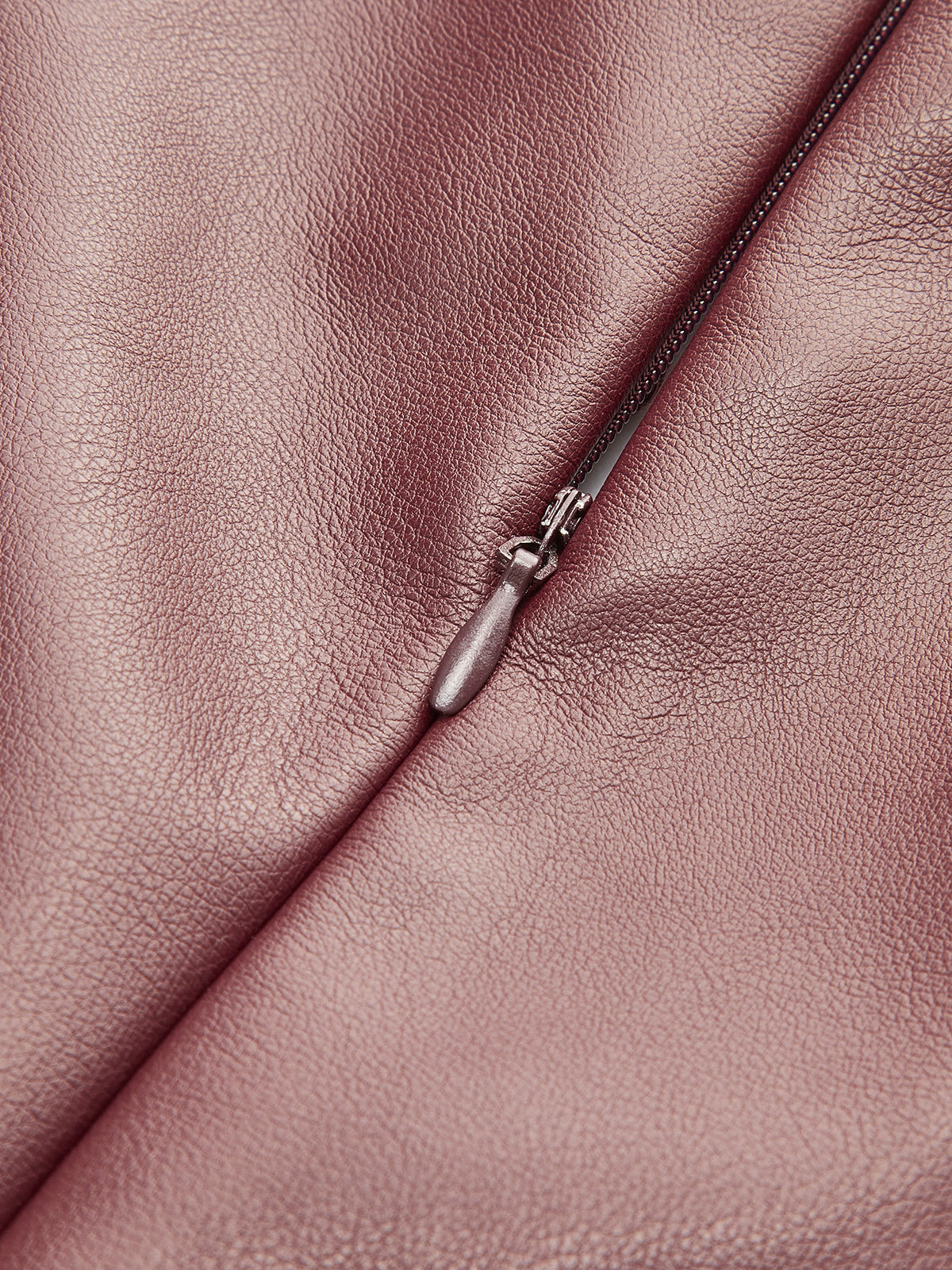 Keyhole Neckline Pleated PU Leather Slim Dress-Chicvia