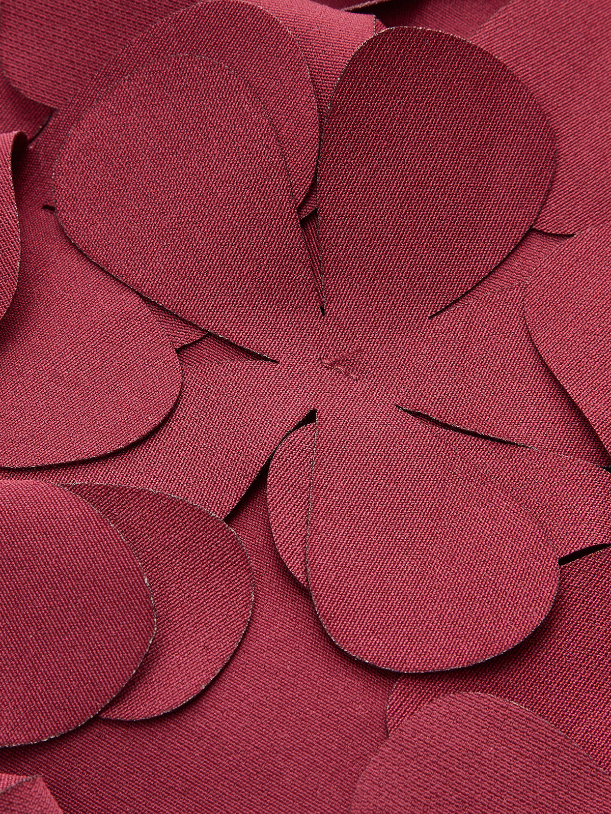 Mid-Waist Petal-Detail A-Line Skirt-Chicvia