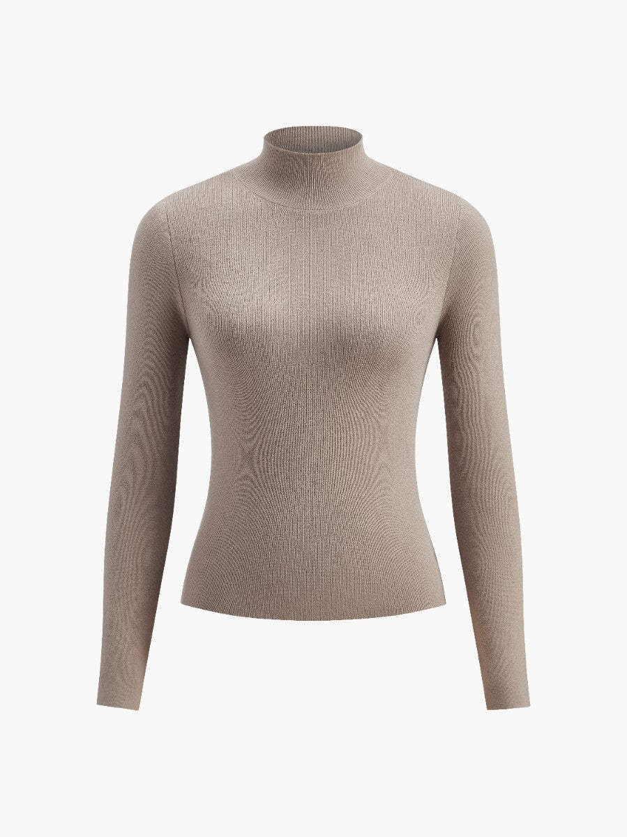 Everyday Long Sleeve Knit Top-Chicvia