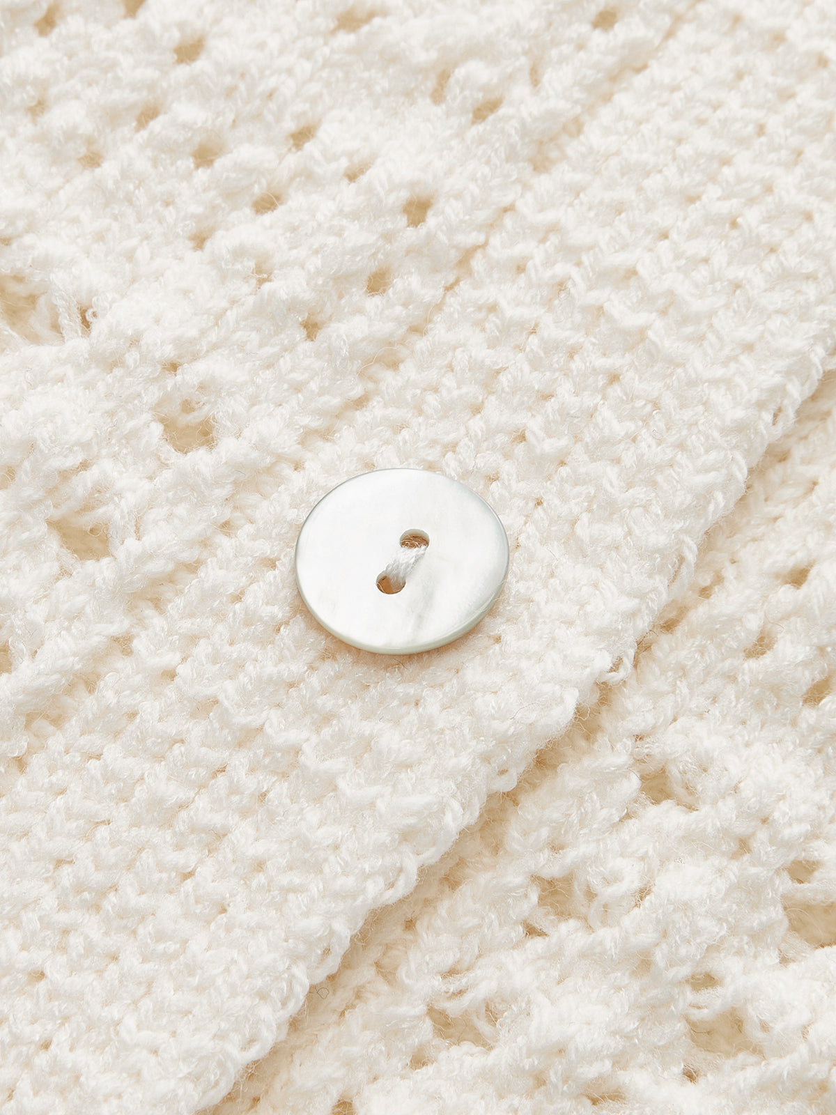 Lace Hem Crochet Cardigan-Chicvia