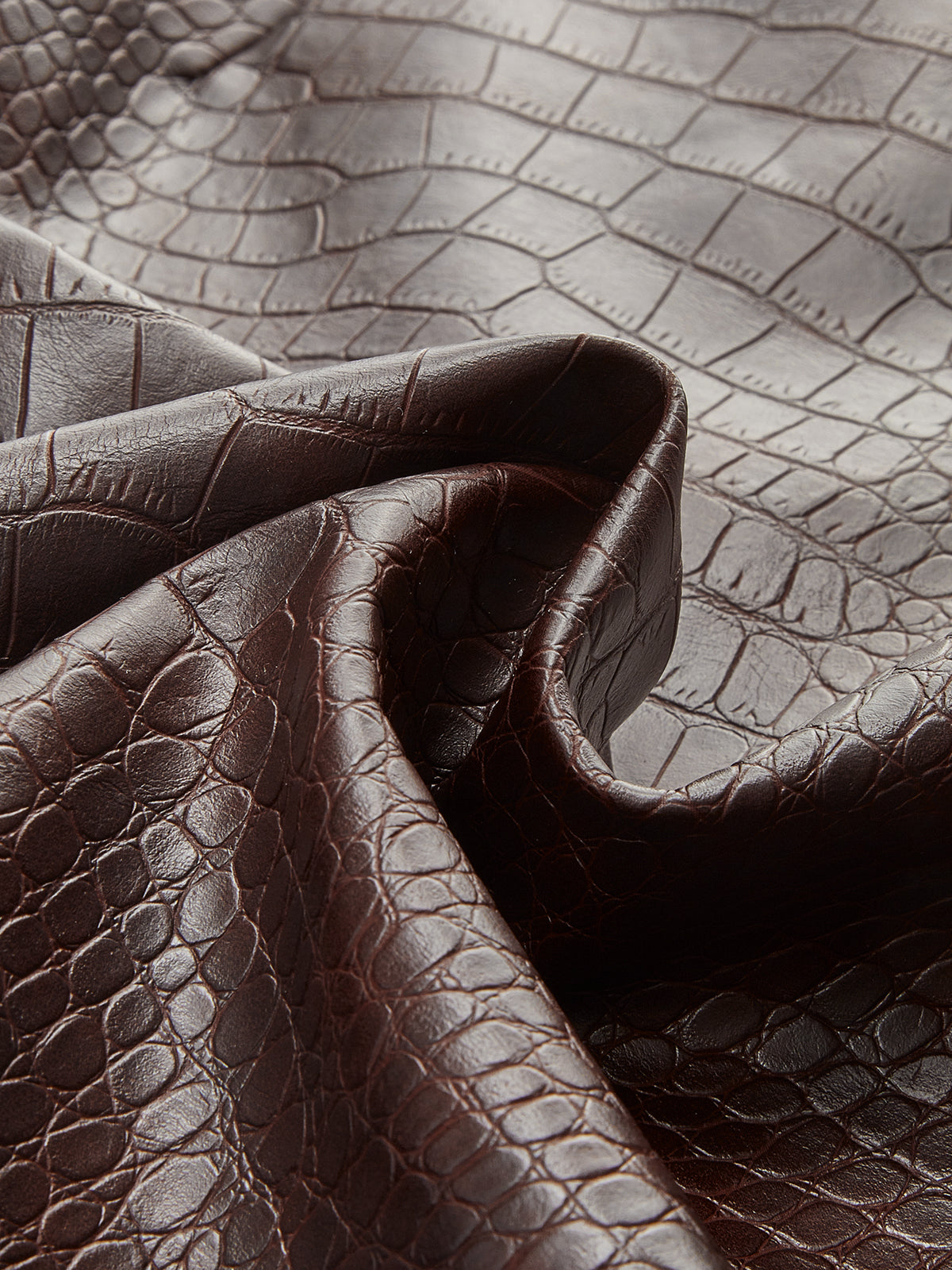 High-Waist Crocodile Mini Skirt-Chicvia