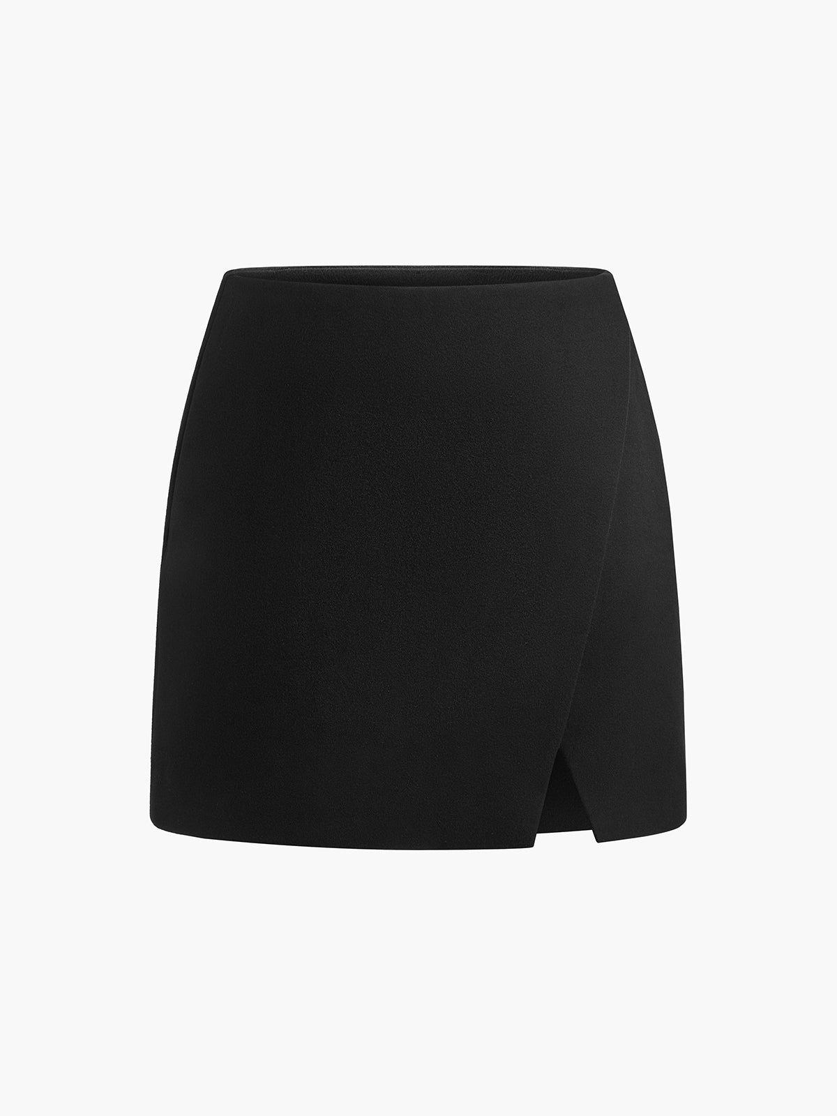 High-Waist Slit A-Line Skirt Without Belt-Chicvia