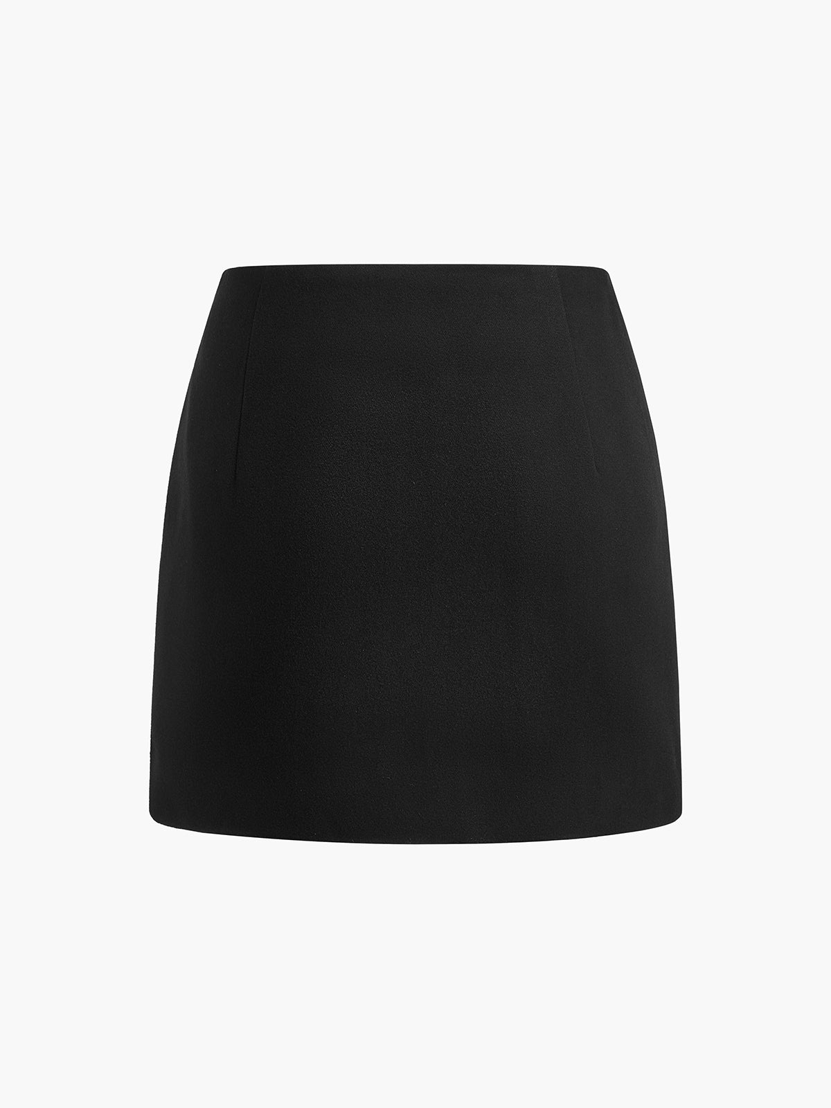 High-Waist Slit A-Line Skirt Without Belt-Chicvia