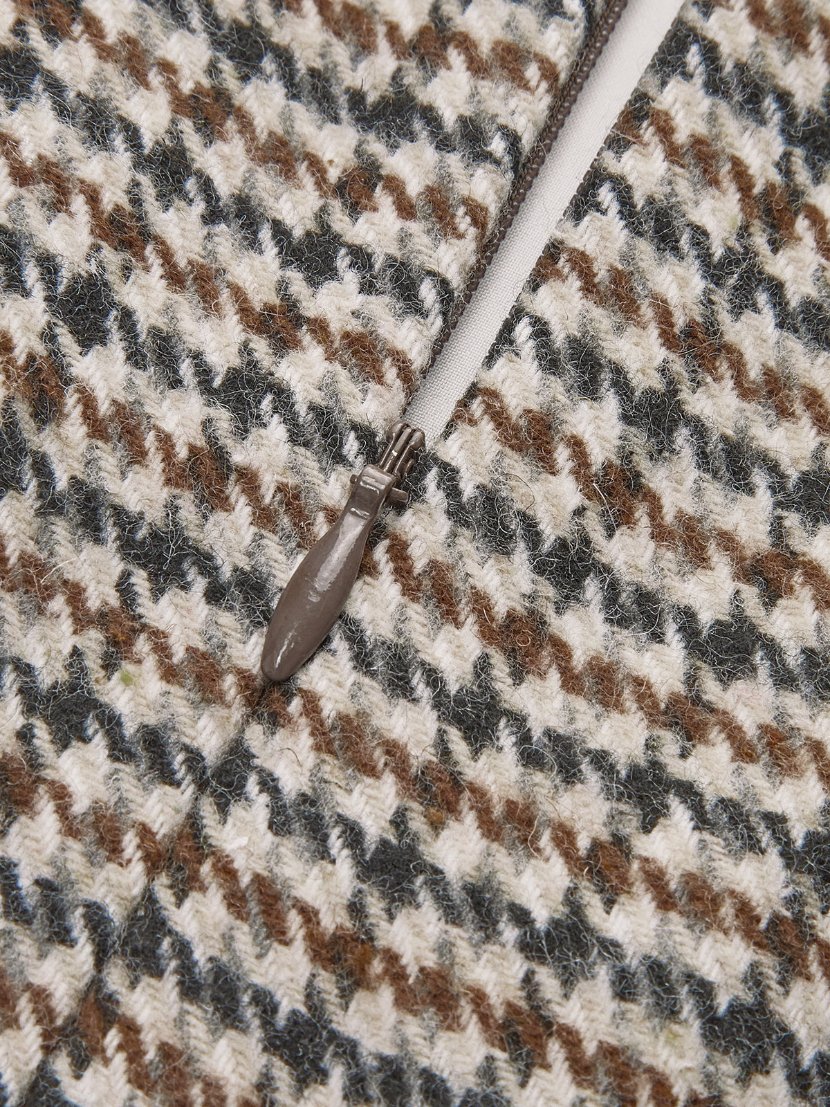 Houndstooth A-Line Mini Skirt-Chicvia