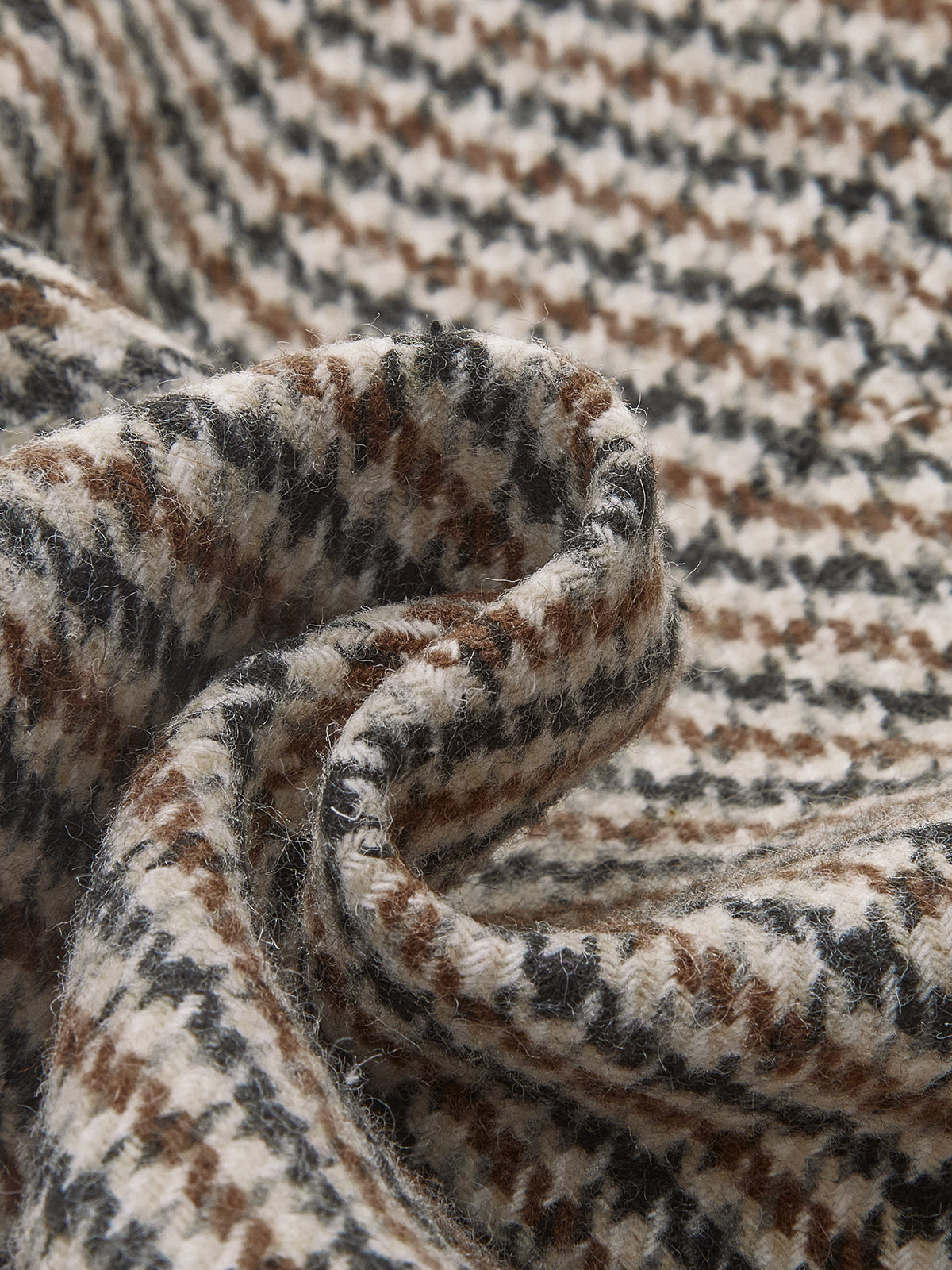 Houndstooth A-Line Mini Skirt-Chicvia