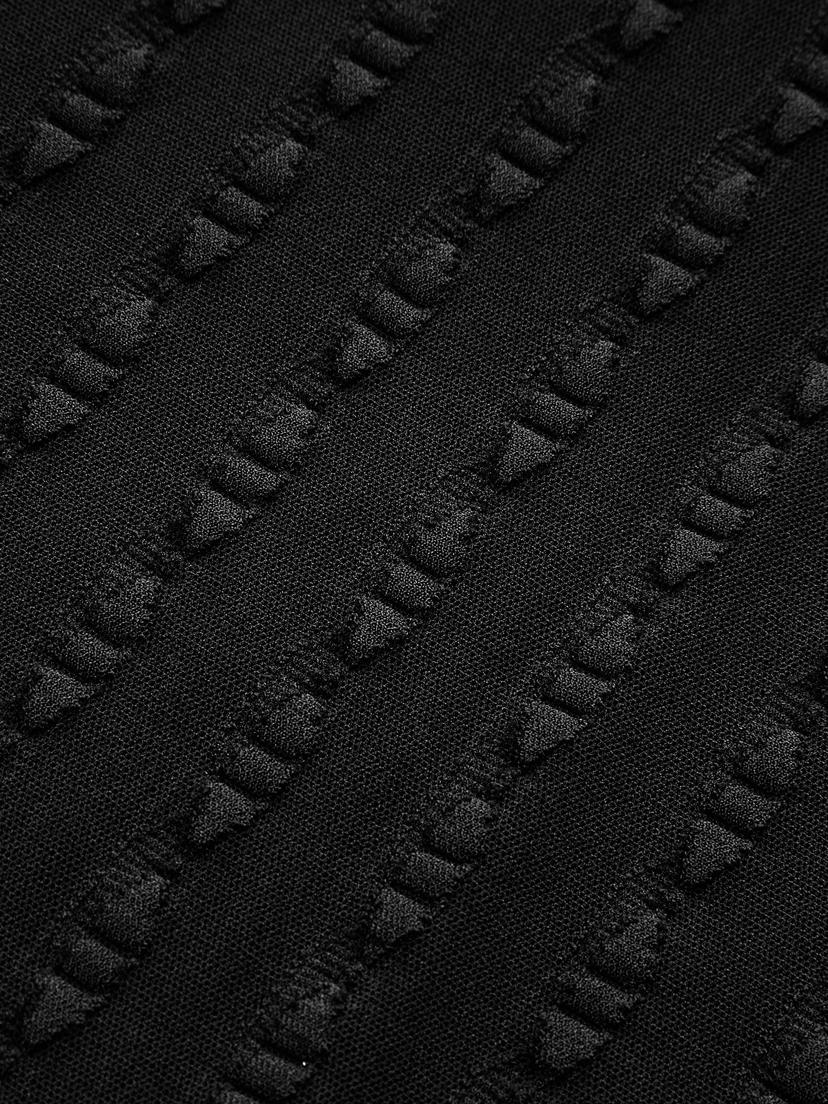 Mock Neck Semi-Sheer Slim T-Shirt-Chicvia