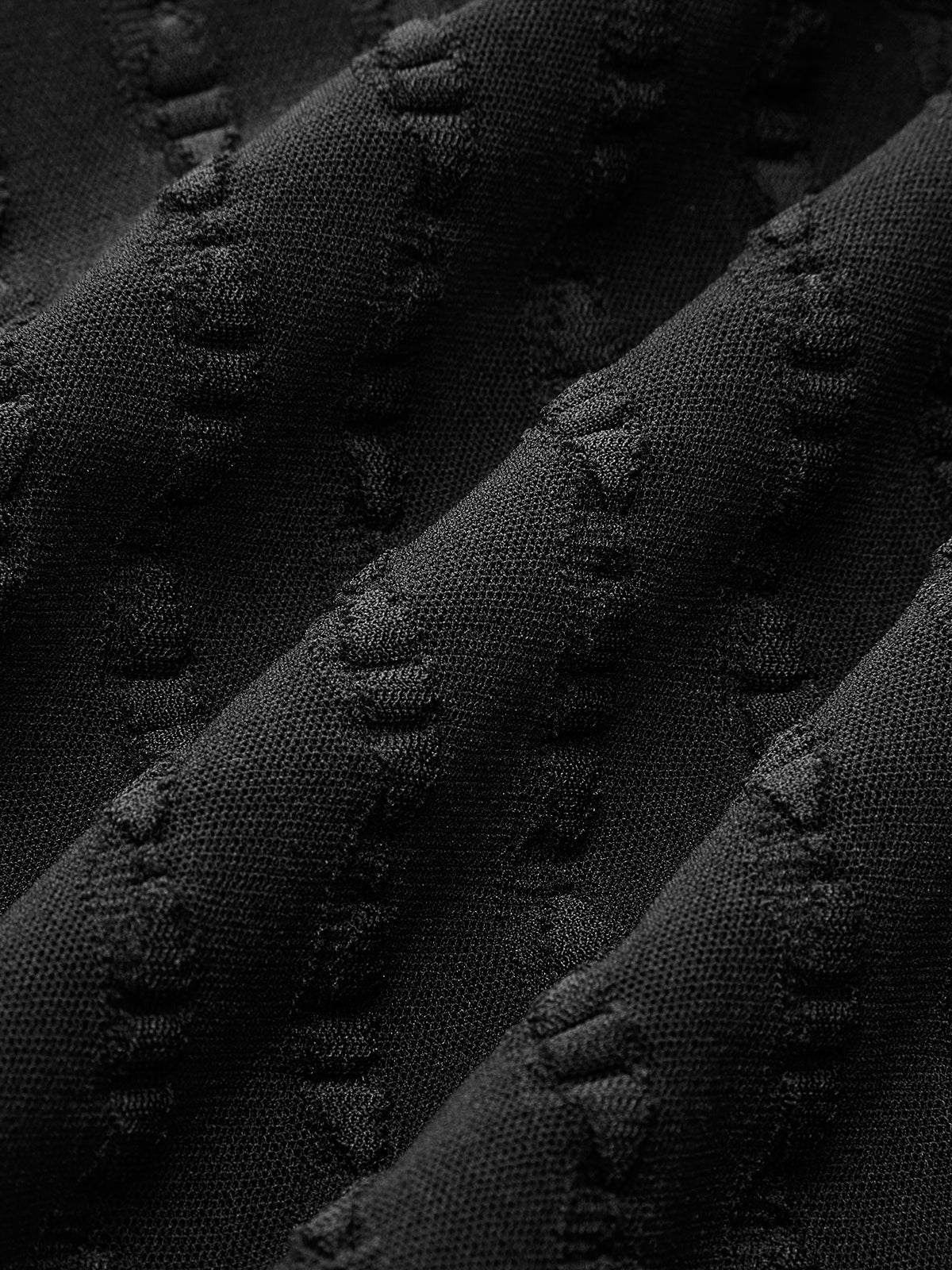 Mock Neck Semi-Sheer Slim T-Shirt-Chicvia